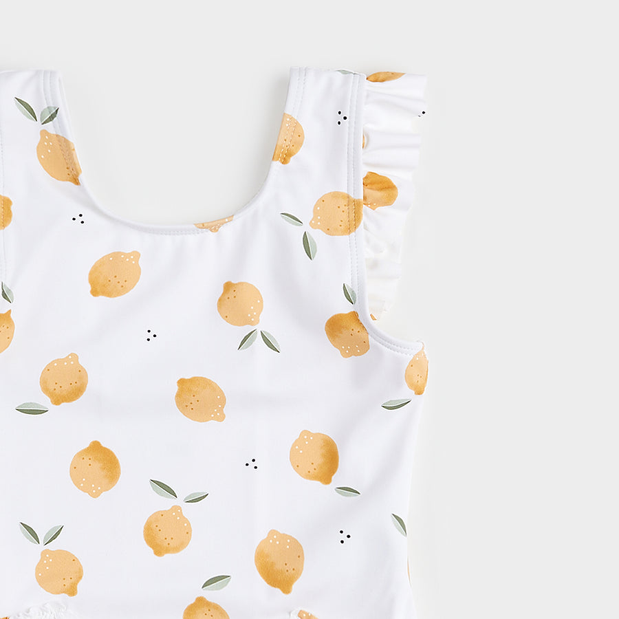 Premium One-Piece Swimsuit: Lemon Bliss