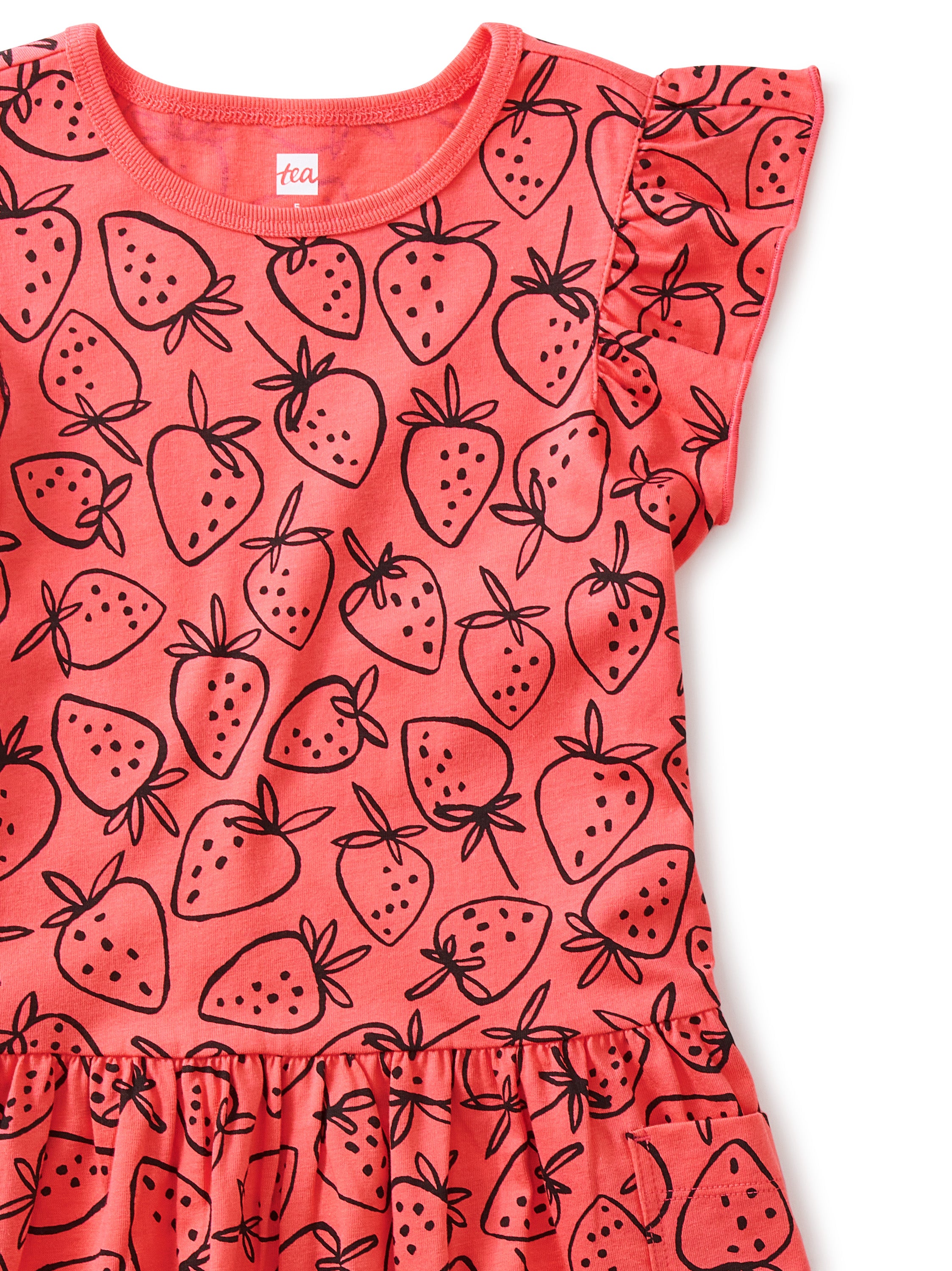 Premium Flutter Sleeve Strawberry Dress: Ultimate Summer Style