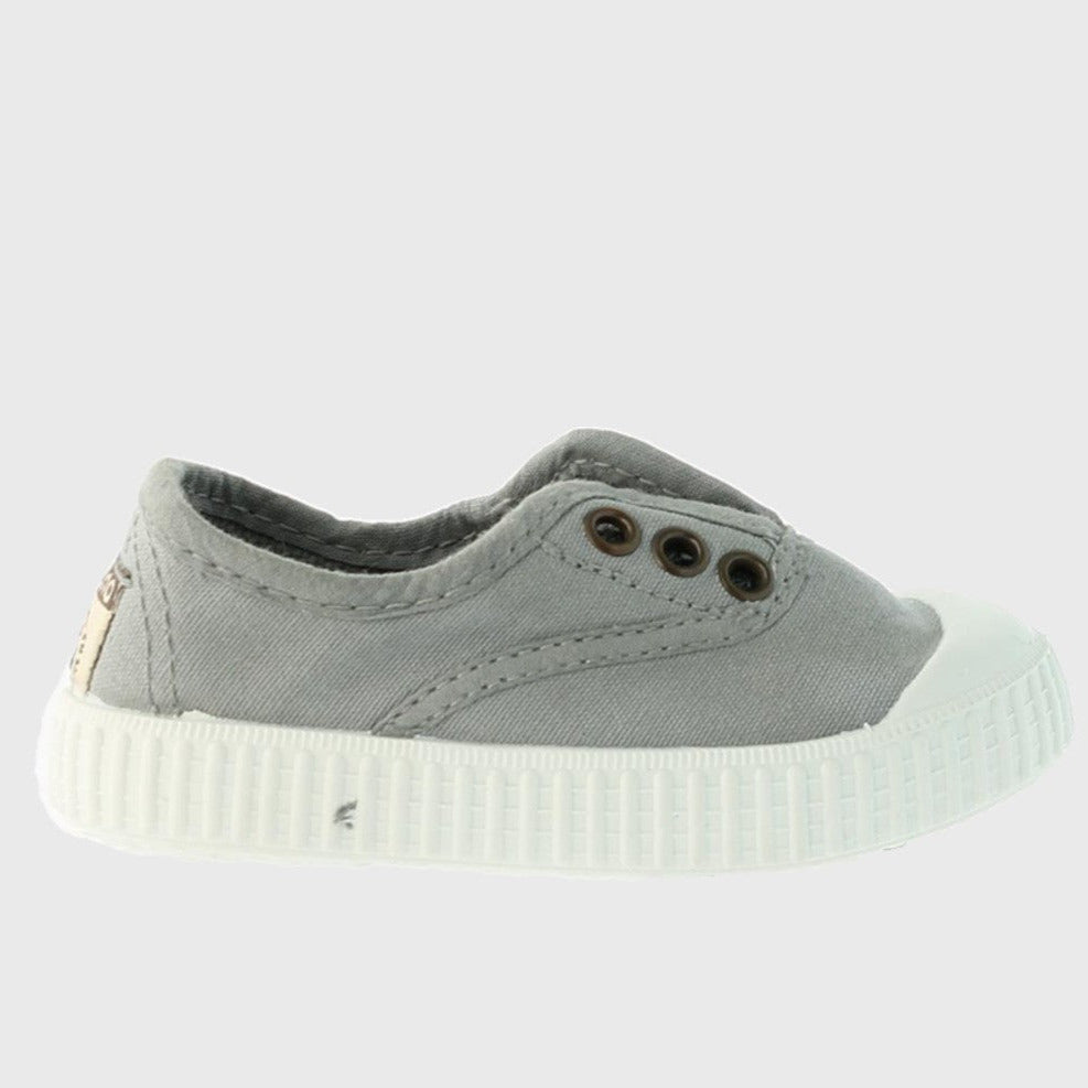 Premium English Washed Canvas Slip-Ons: Ultimate Grey Comfort