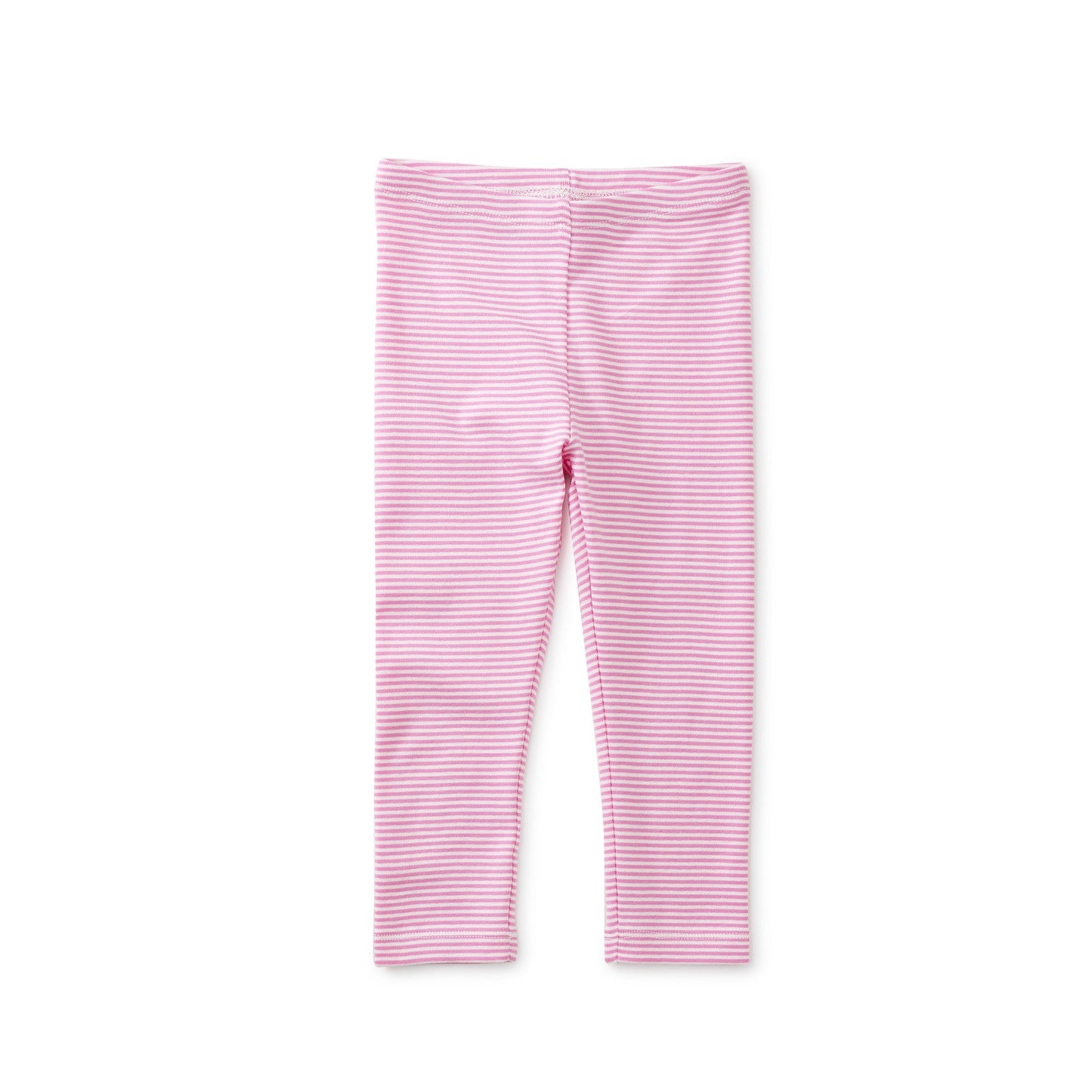 Premium Striped Capri Leggings: Ultimate Comfort in Perennial Pink