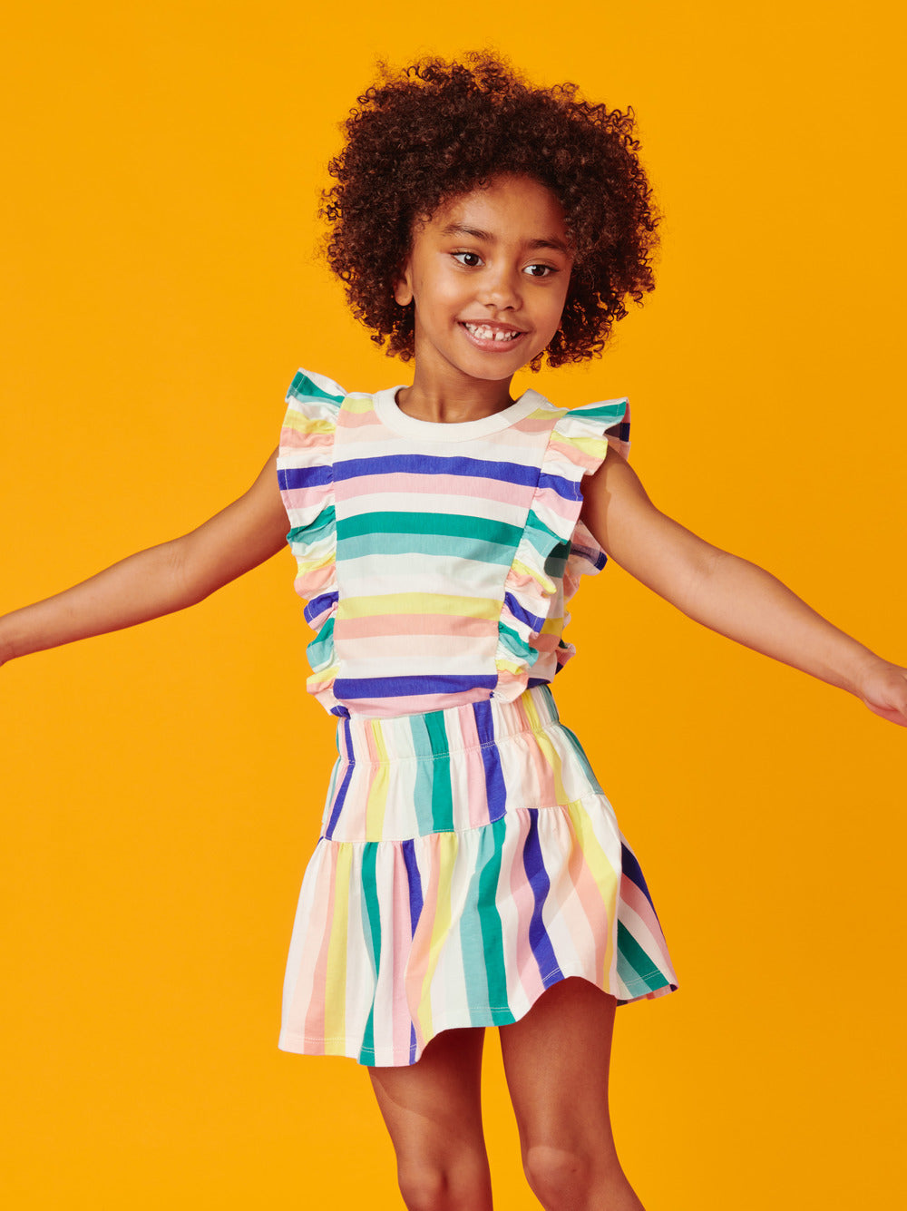 Premium Lisbon Stripe Ruffle Knit Top: Upgrade Your Style