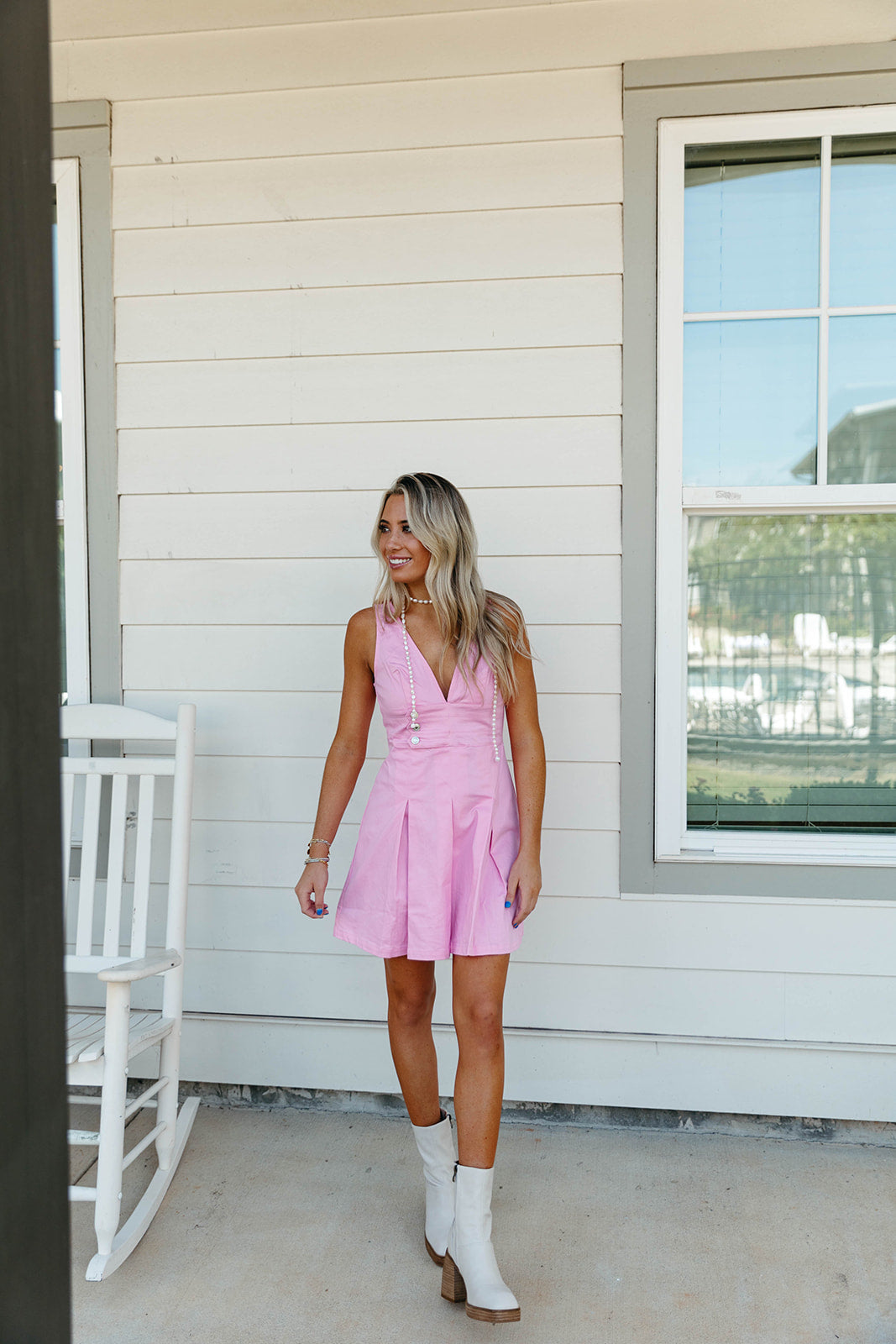 Premium Elegance Mini Dress - Pink