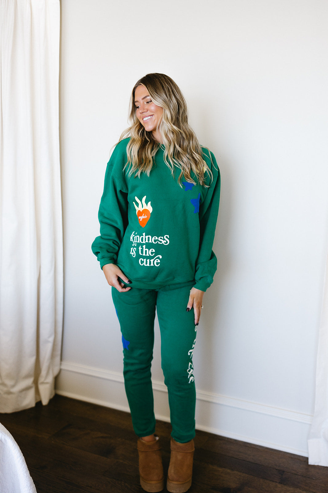 Premium Kindness Is The Cure Fleece Crewneck - Green
