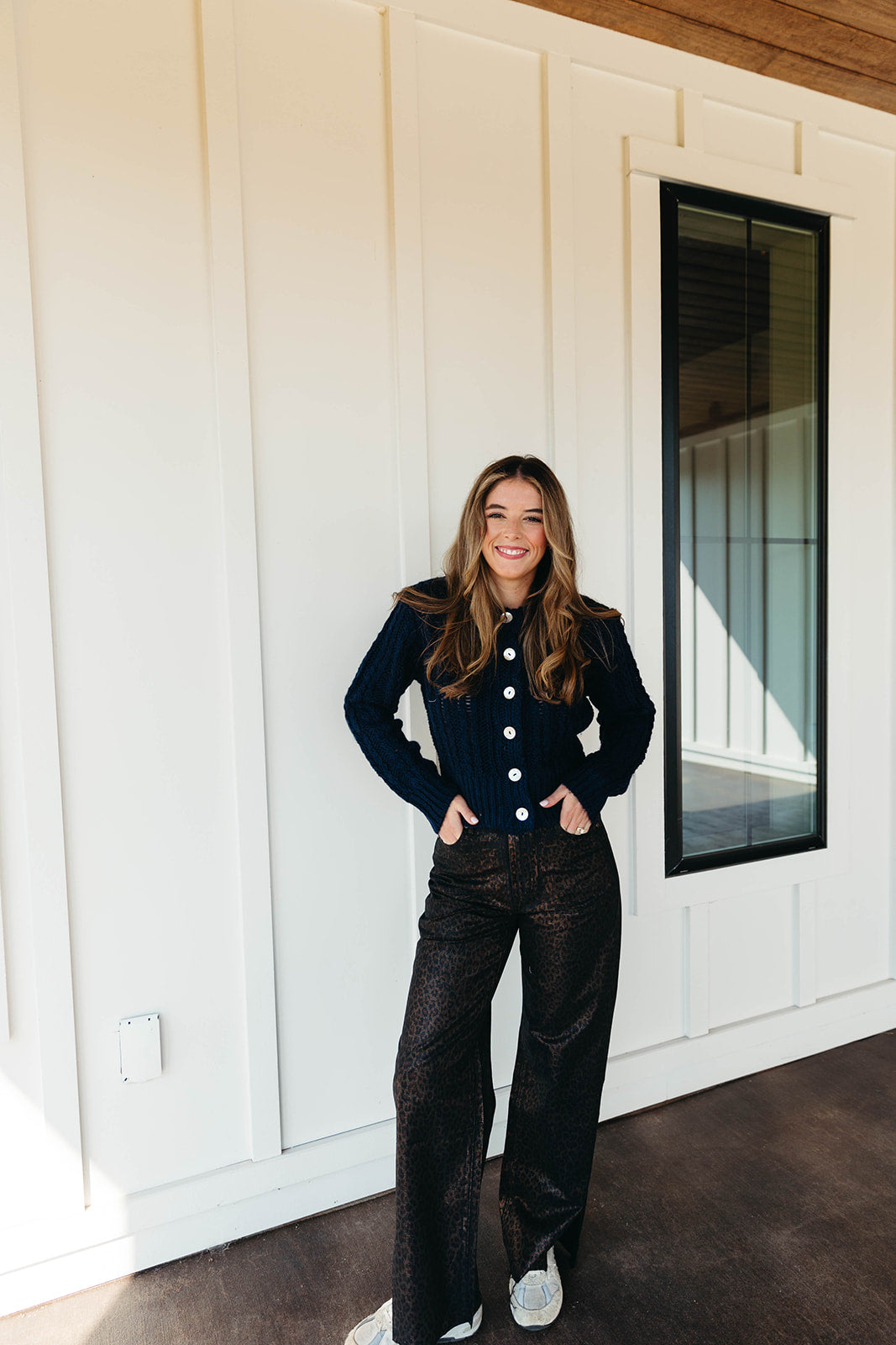 Ultimate Monica Chunky Cardigan - Navy | Premium Winter Knit