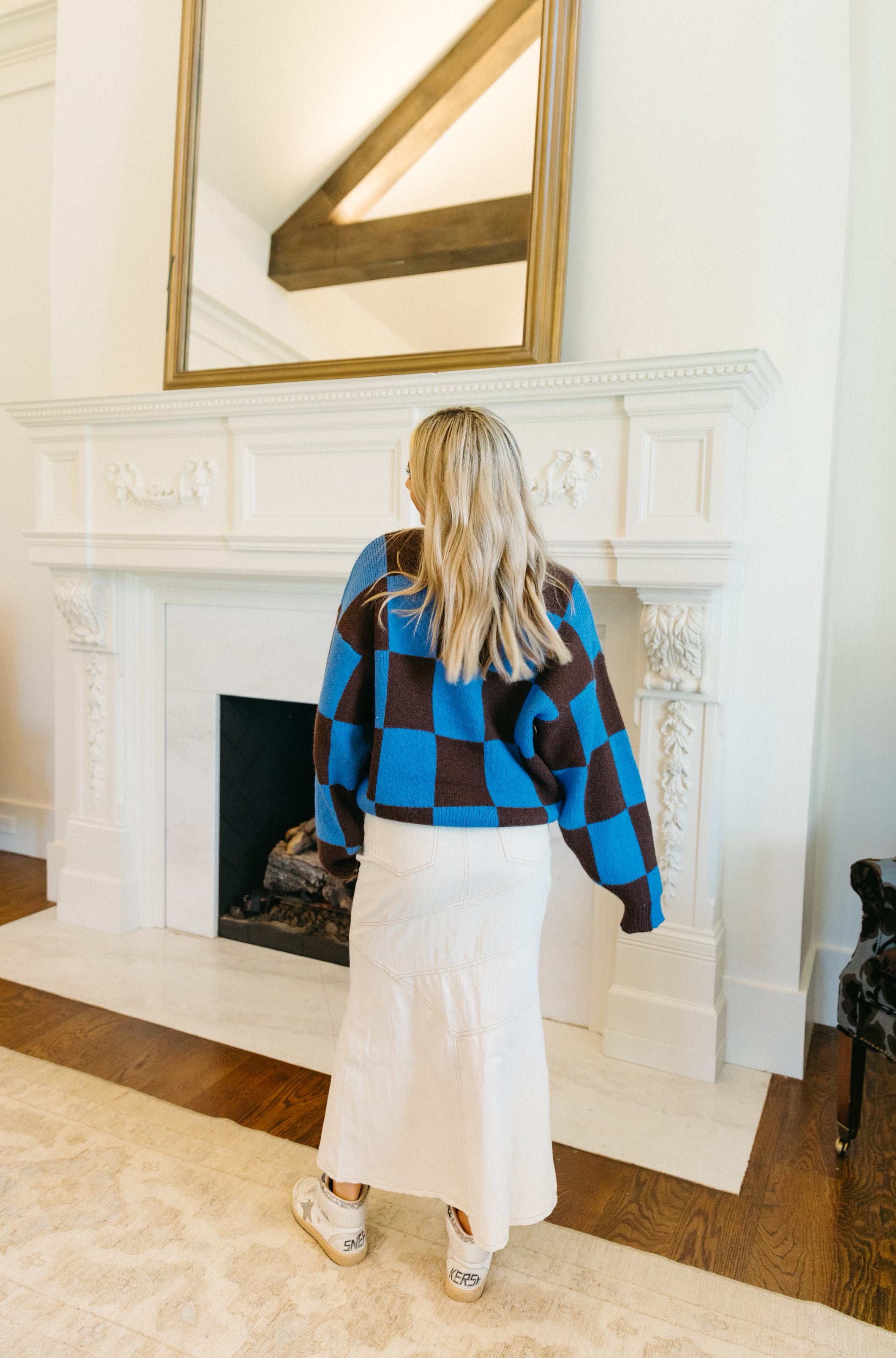 Ultimate Checkered Comfort Sweater - Chocolate/Blue