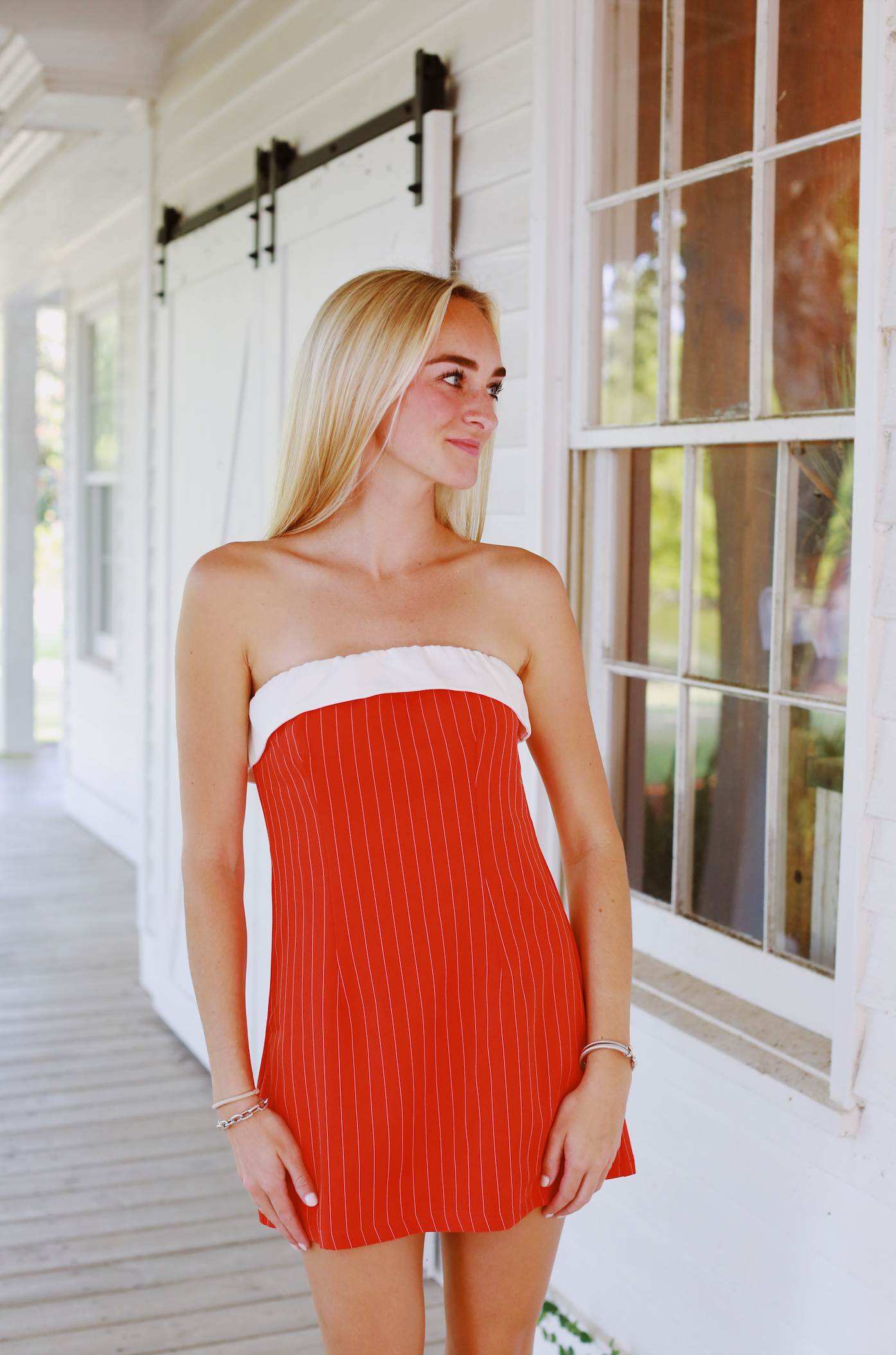Ultimate Game Day Romper - Orange Red/White | Premium Party Wear