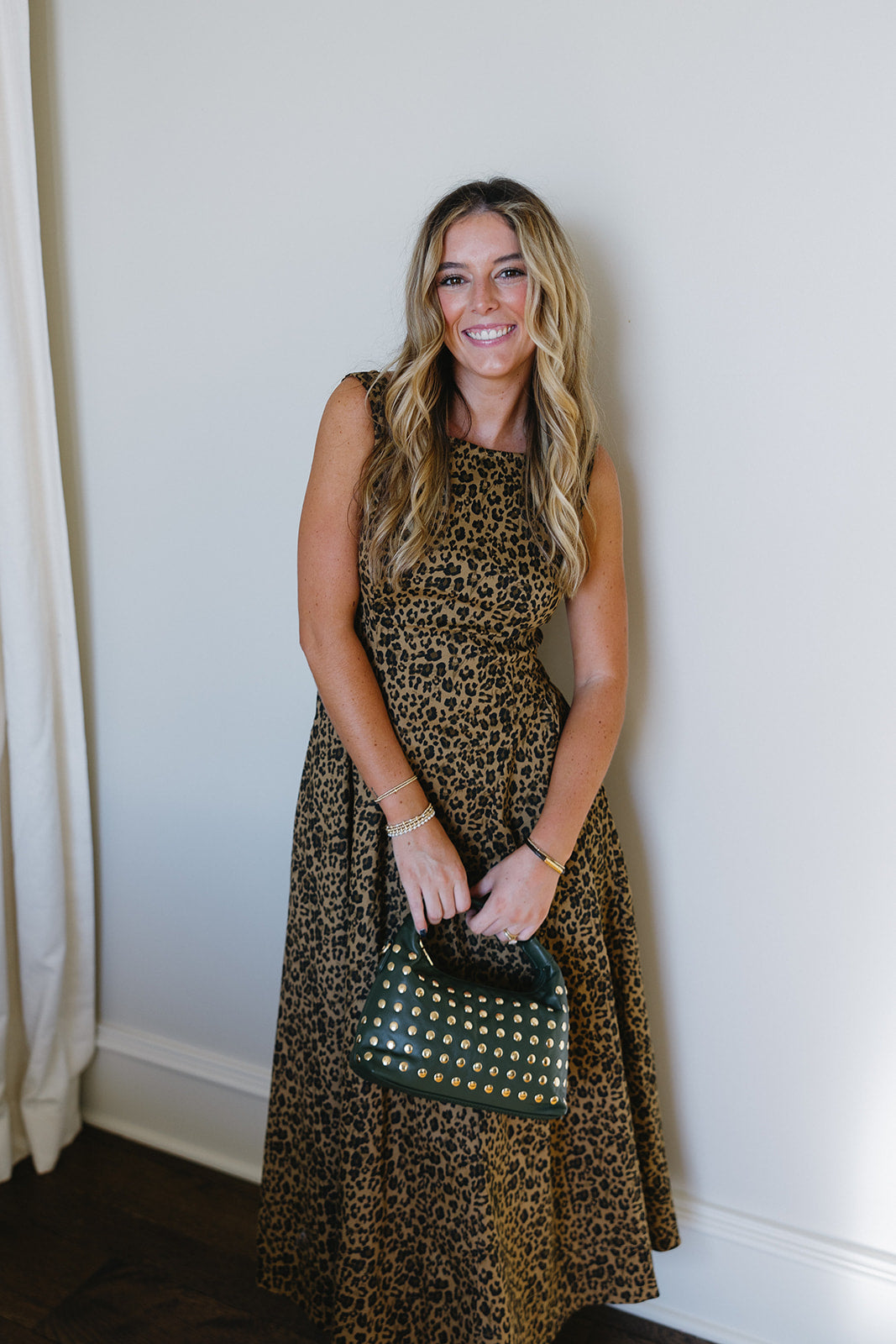 Premium Leopard Print Midi Dress - Brett Collection
