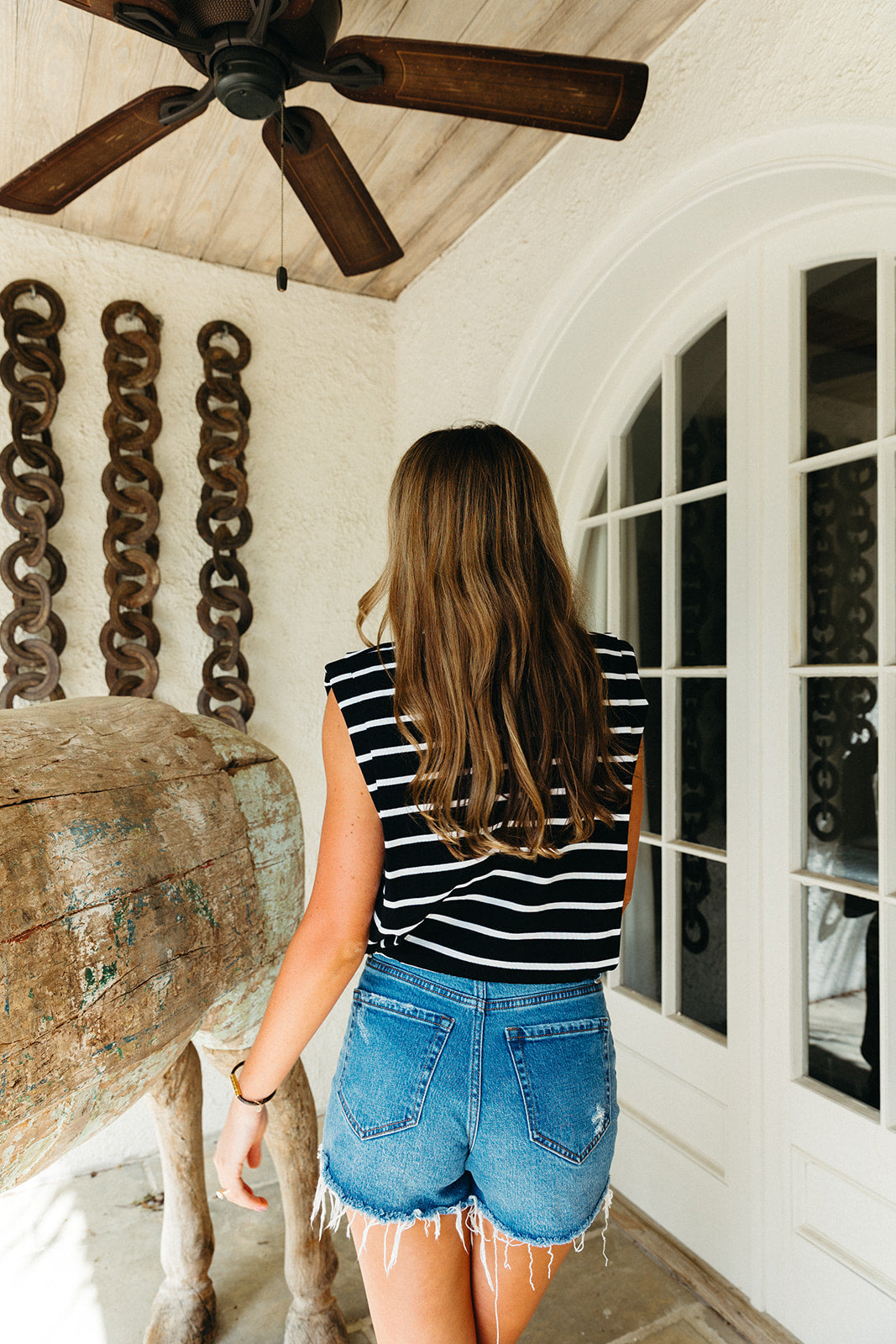 Premium Alexa Striped Knit Top - Black & White | ENDLESS ROSE