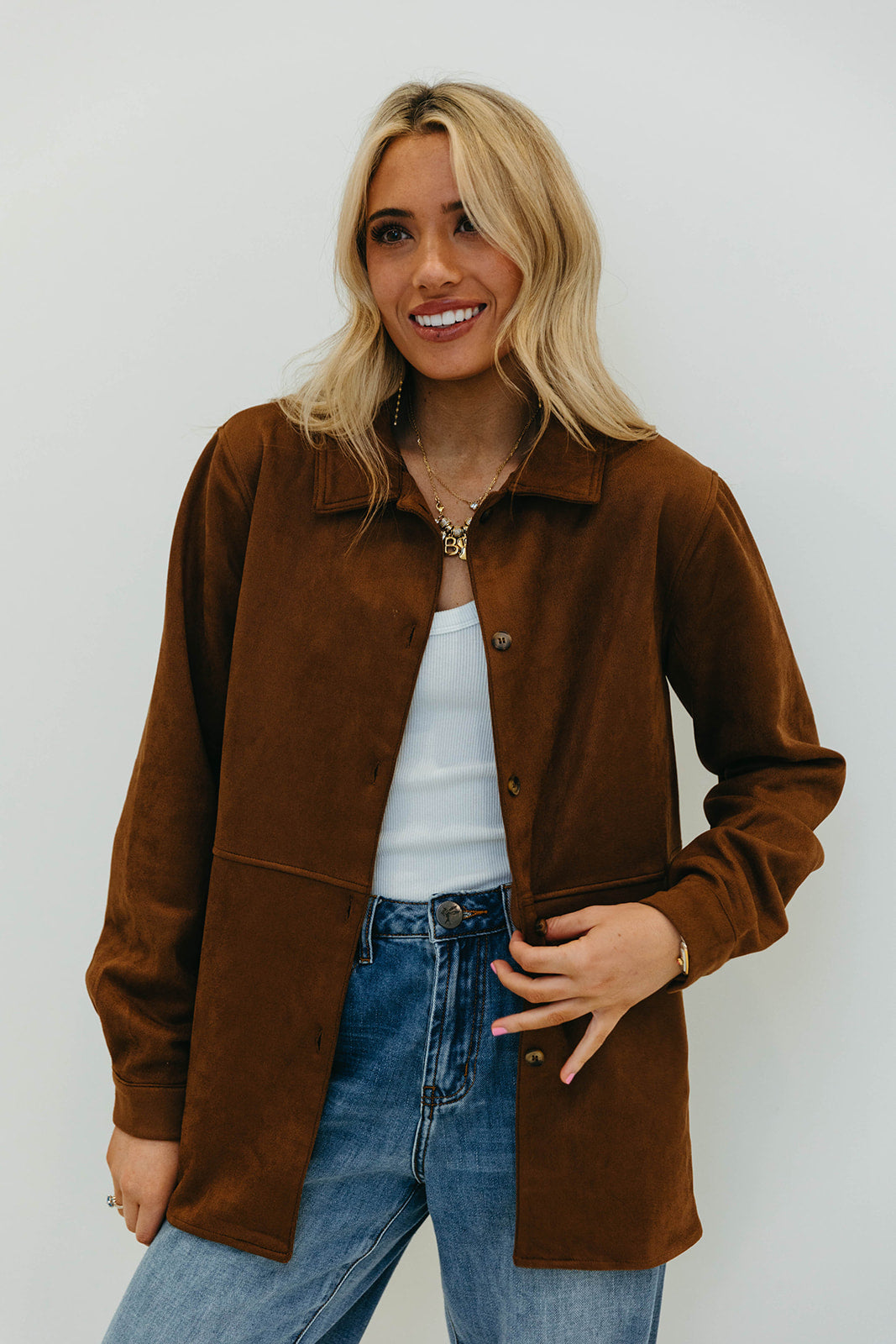 Premium Retha Button Down Shirt - Mocha | Ultimate Style Upgrade