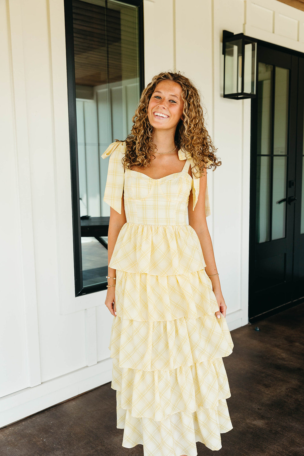 Premium Stevie Midi Dress - Vibrant Yellow