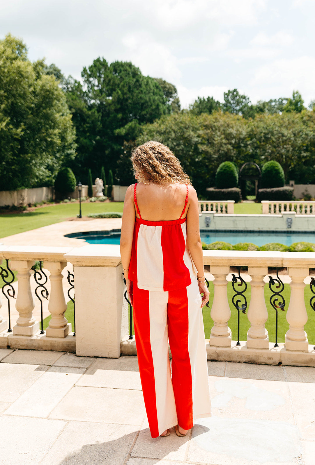 Premium Summer Stripe Set - Tomato Red | Ultimate Comfort & Style