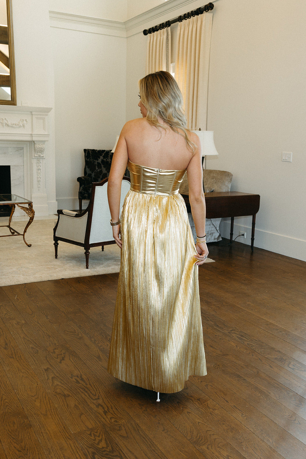 Ultimate Gold Party Dress - Showstopper Elegance