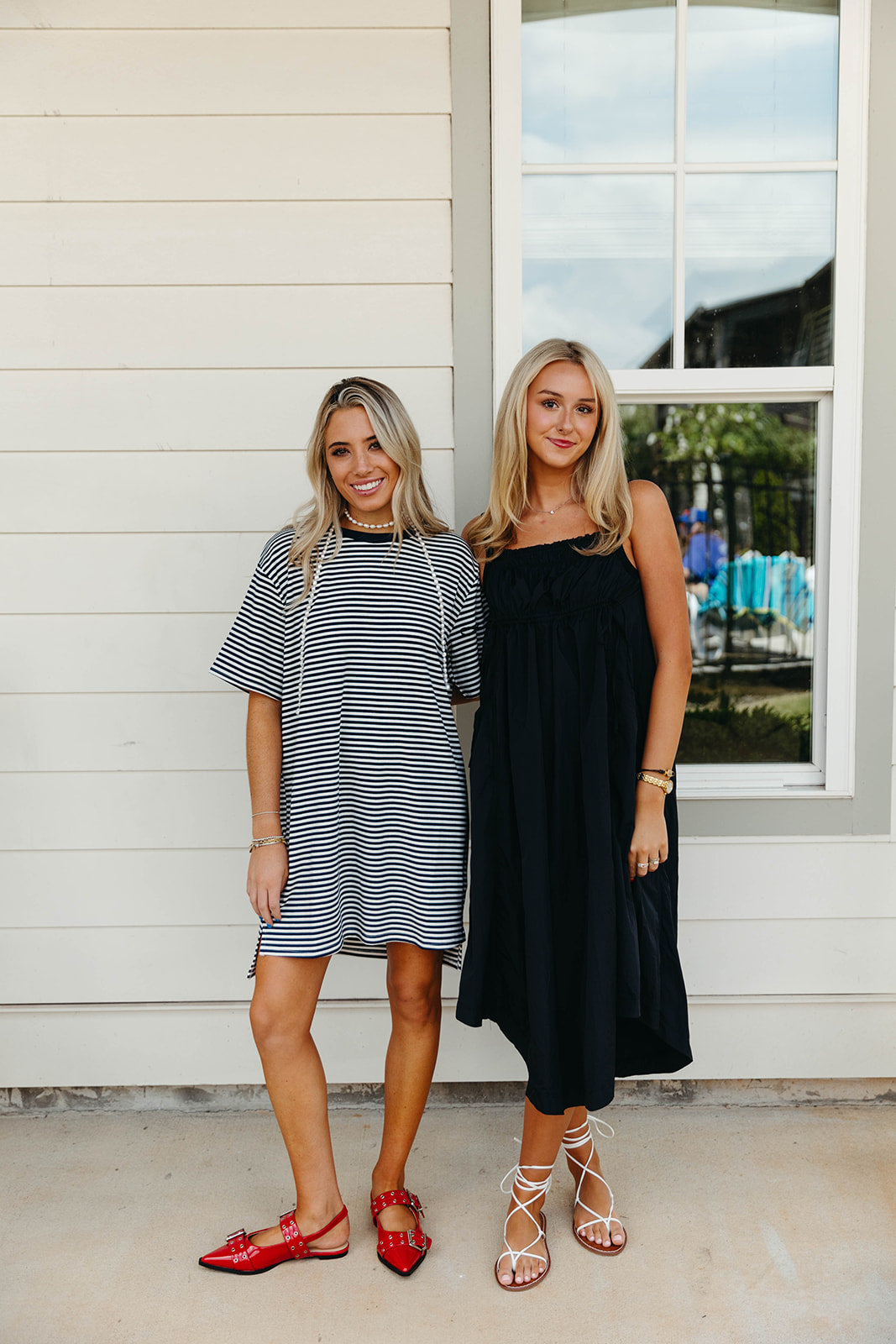 Premium Sienna Stripe Mini Dress - Navy | Ultimate Comfort & Style
