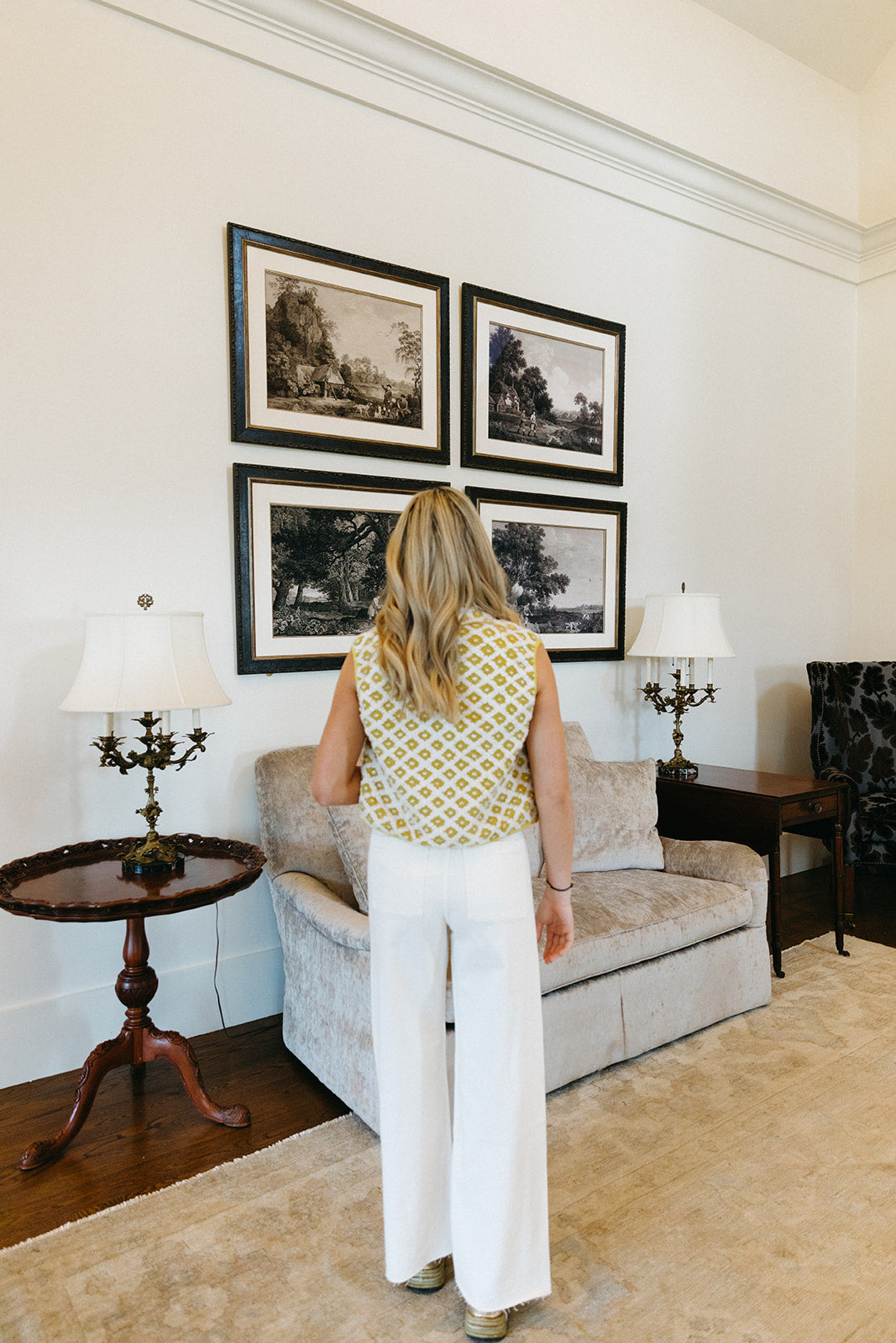 Premium Emma Checkered Vest - Cozy Yellow Mix