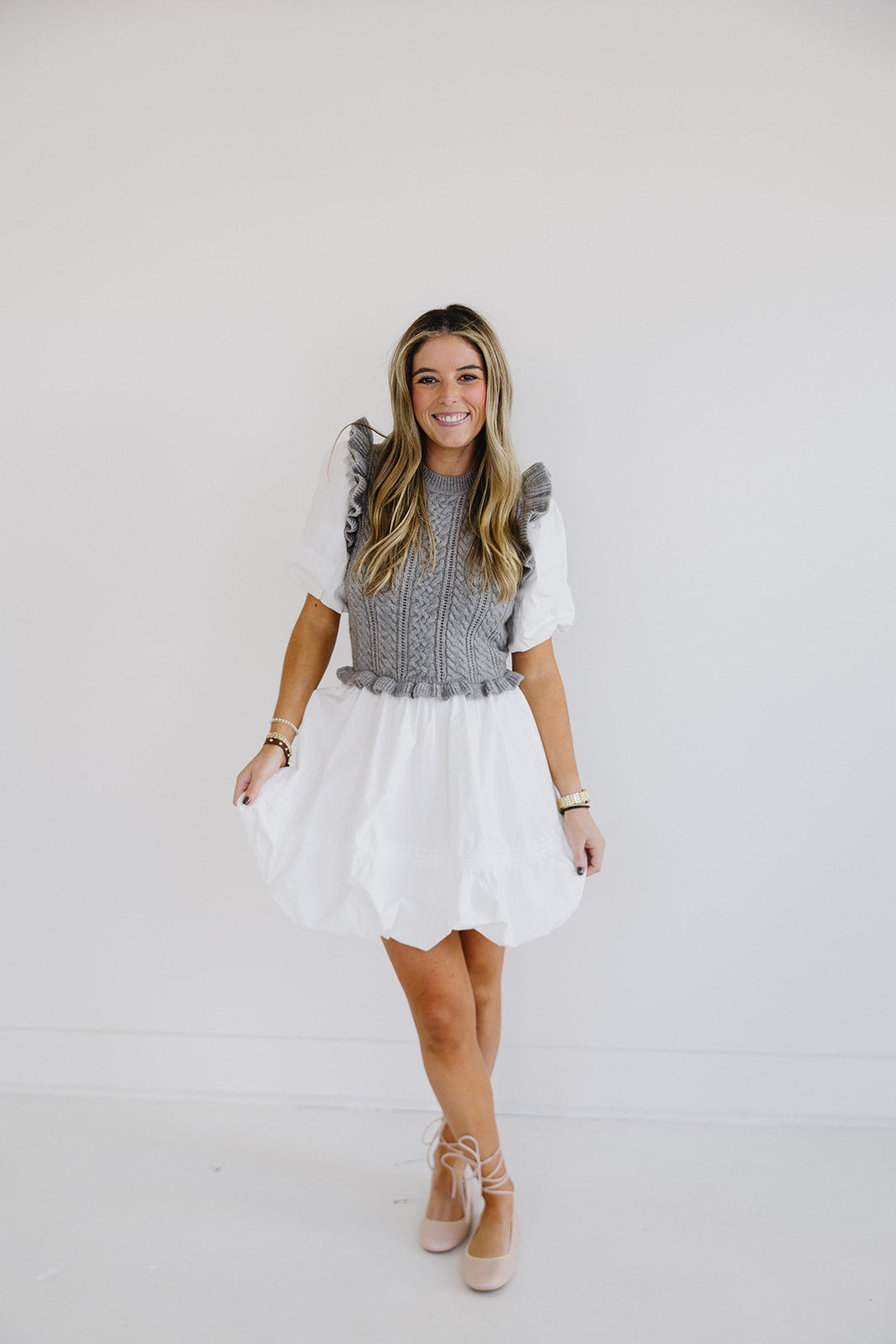 Premium Sam Mini Dress - Heather Grey | Ultimate Cozy Style