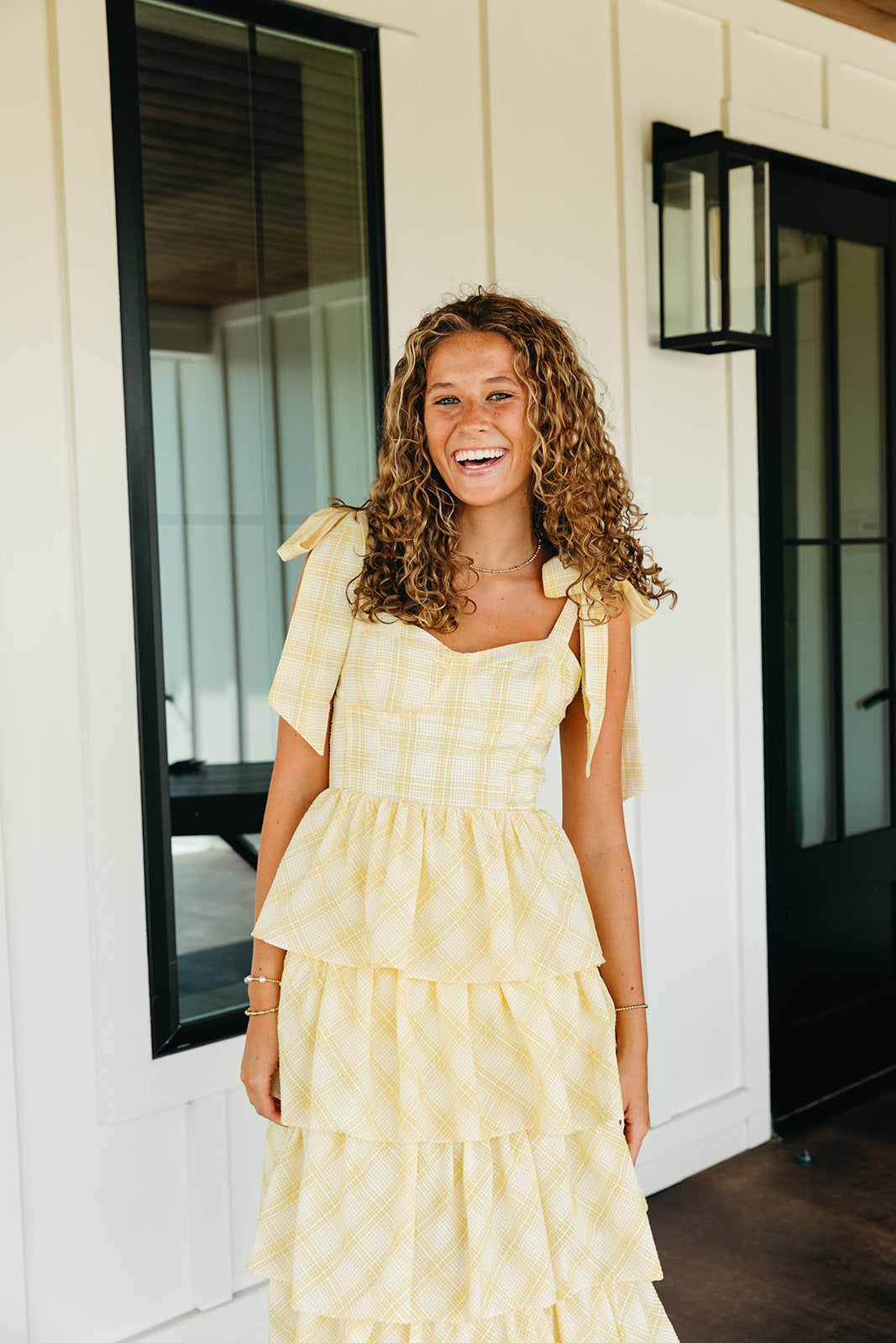 Premium Stevie Midi Dress - Vibrant Yellow