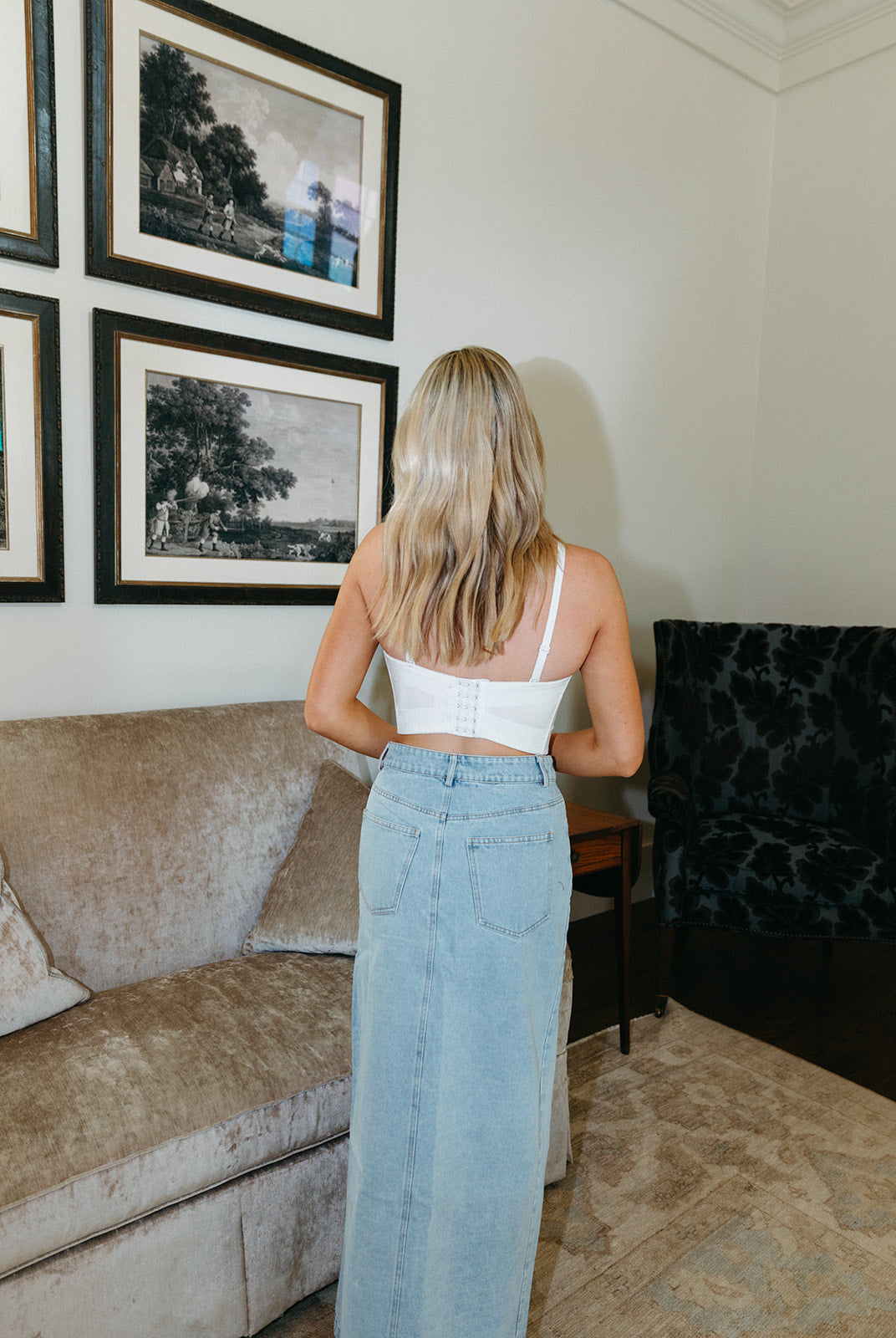 Premium To The Town Bustier Top - Elegant White