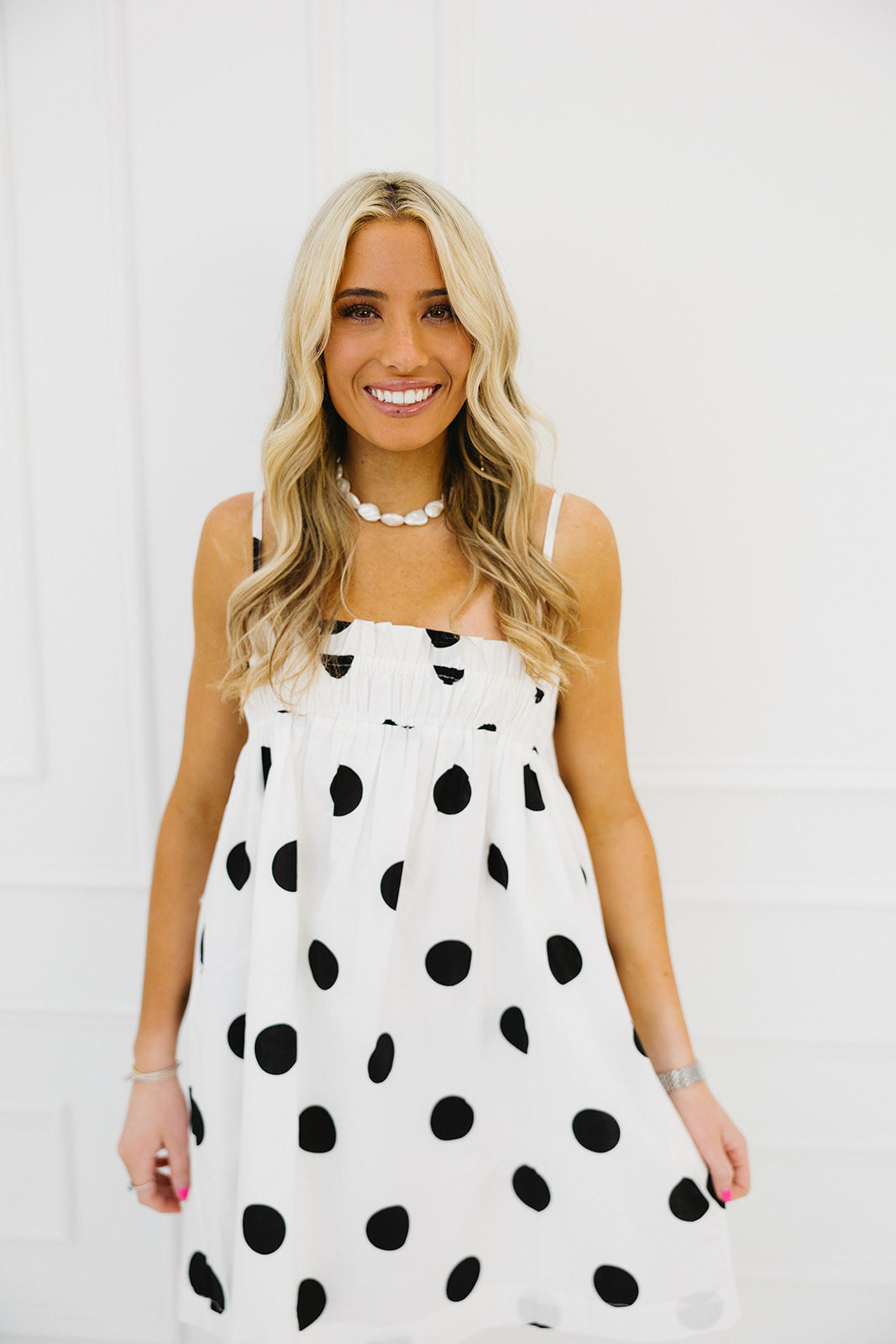Finn Mini Dress - Premium Off White/Black