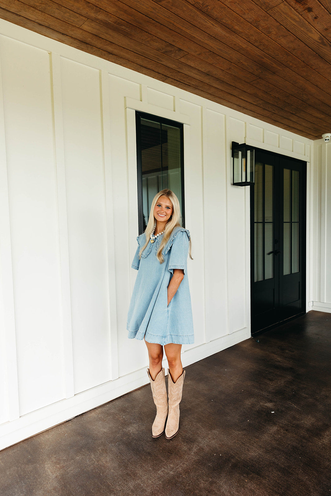 Ultimate Bale Denim Mini Dress - Light Denim