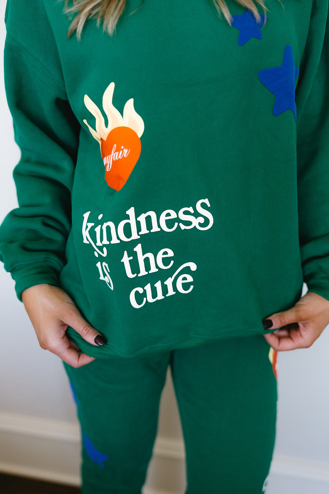 Premium Kindness Is The Cure Fleece Crewneck - Green