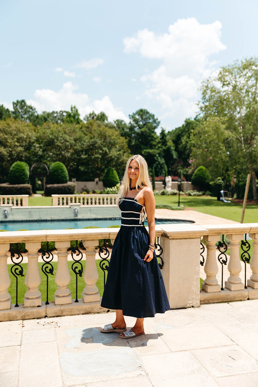 Premium River Midi Dress - Navy | Ultimate Summer Style