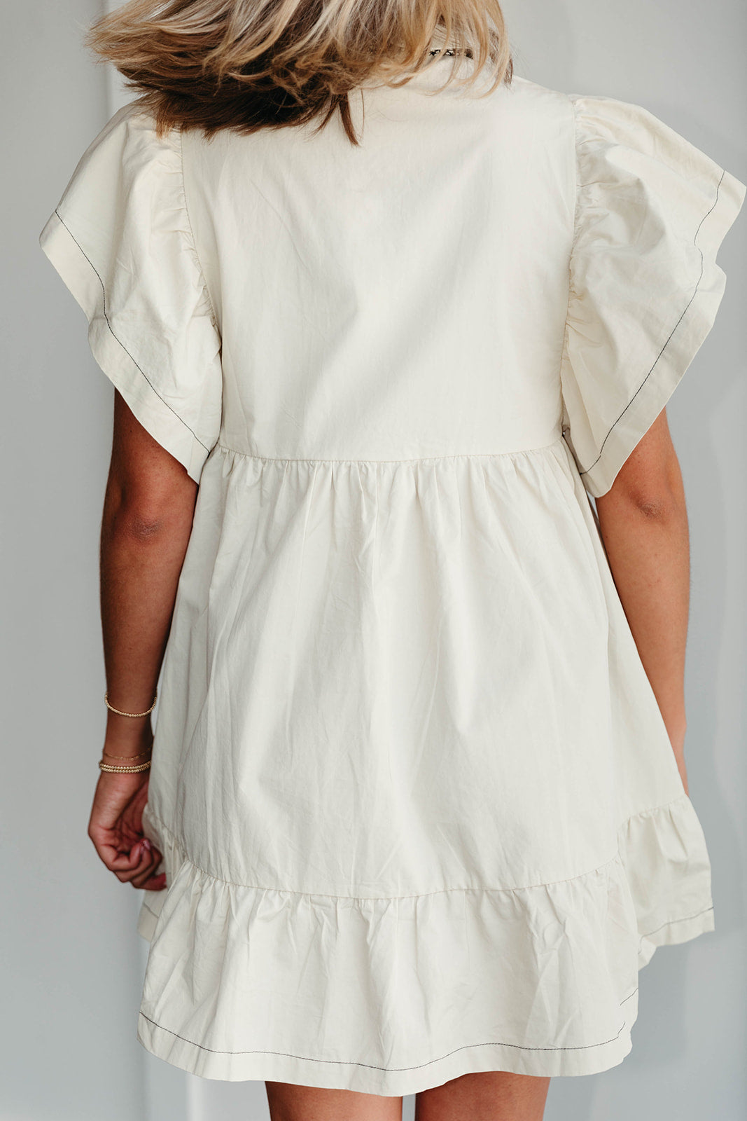 Premium Classic Charm Mini Dress - Taupe | Ultimate Comfort & Style