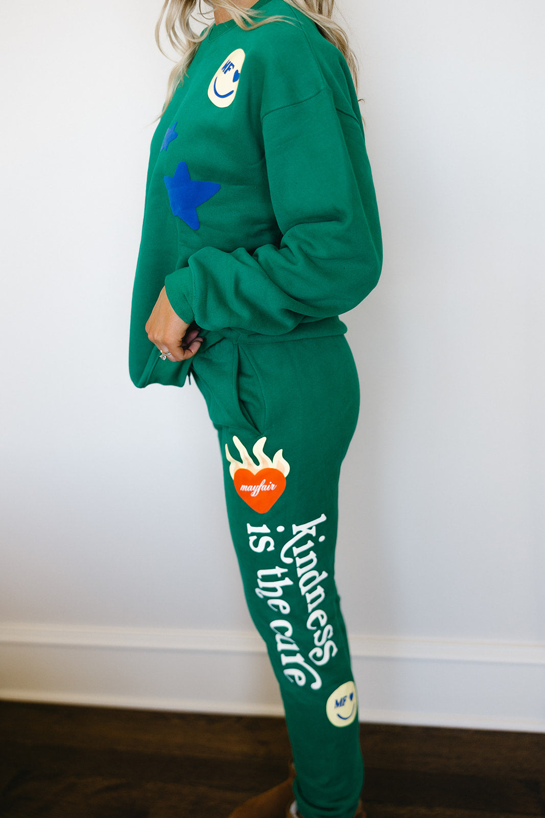 Premium Kindness Is The Cure Fleece Crewneck - Green