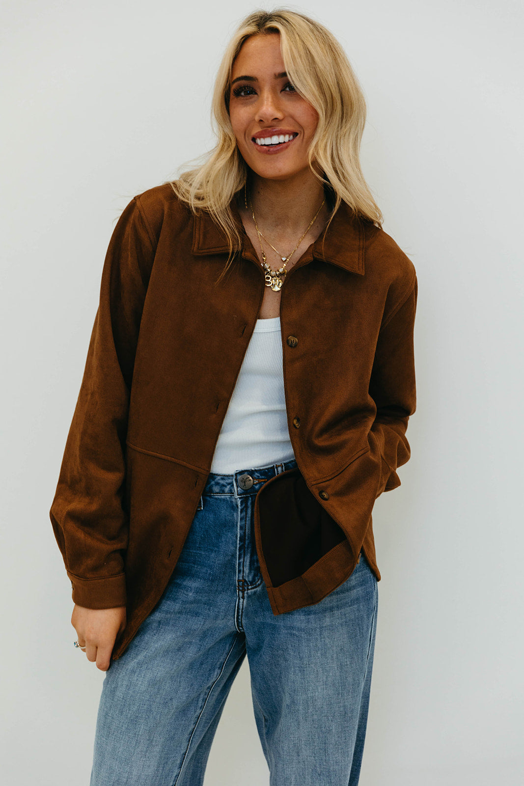 Premium Retha Button Down Shirt - Mocha | Ultimate Style Upgrade