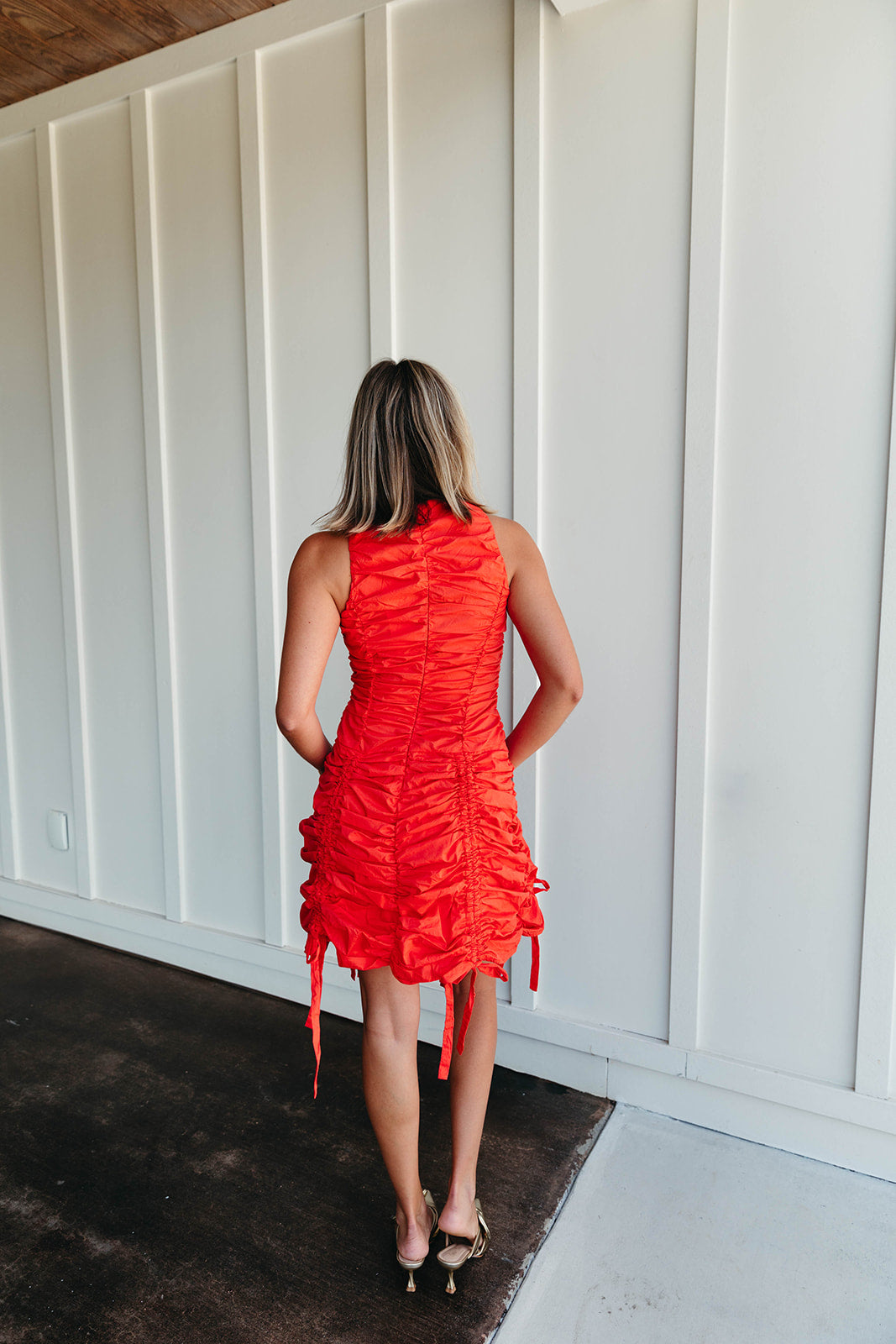 Premium Erin Mini Dress - Vibrant Red/Orange | Playful & Flattering