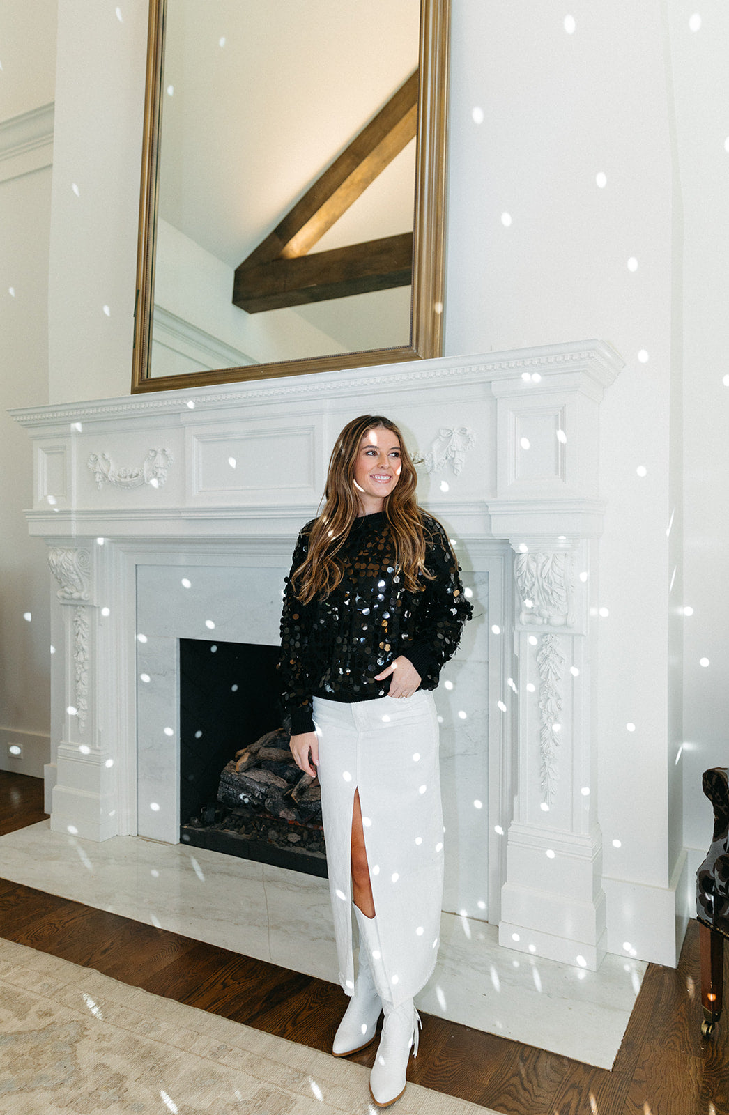 Ultimate Sparkle Sequin Party Sweater - Black