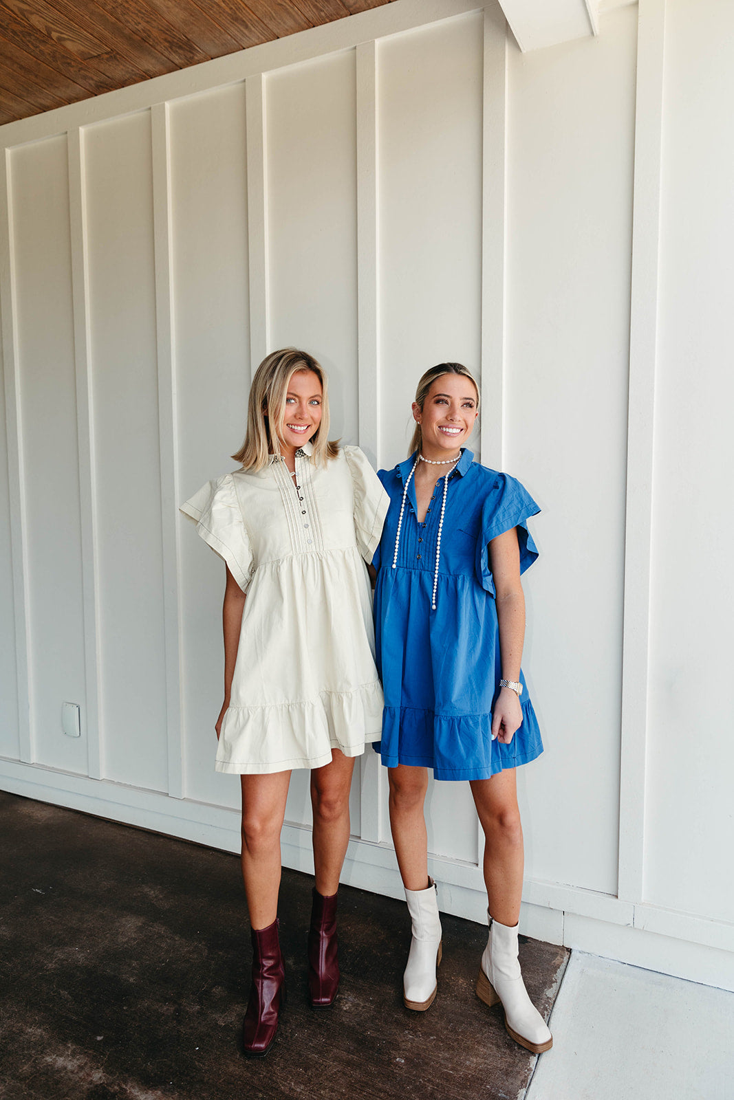 Premium Classic Charm Mini Dress - Taupe | Ultimate Comfort & Style