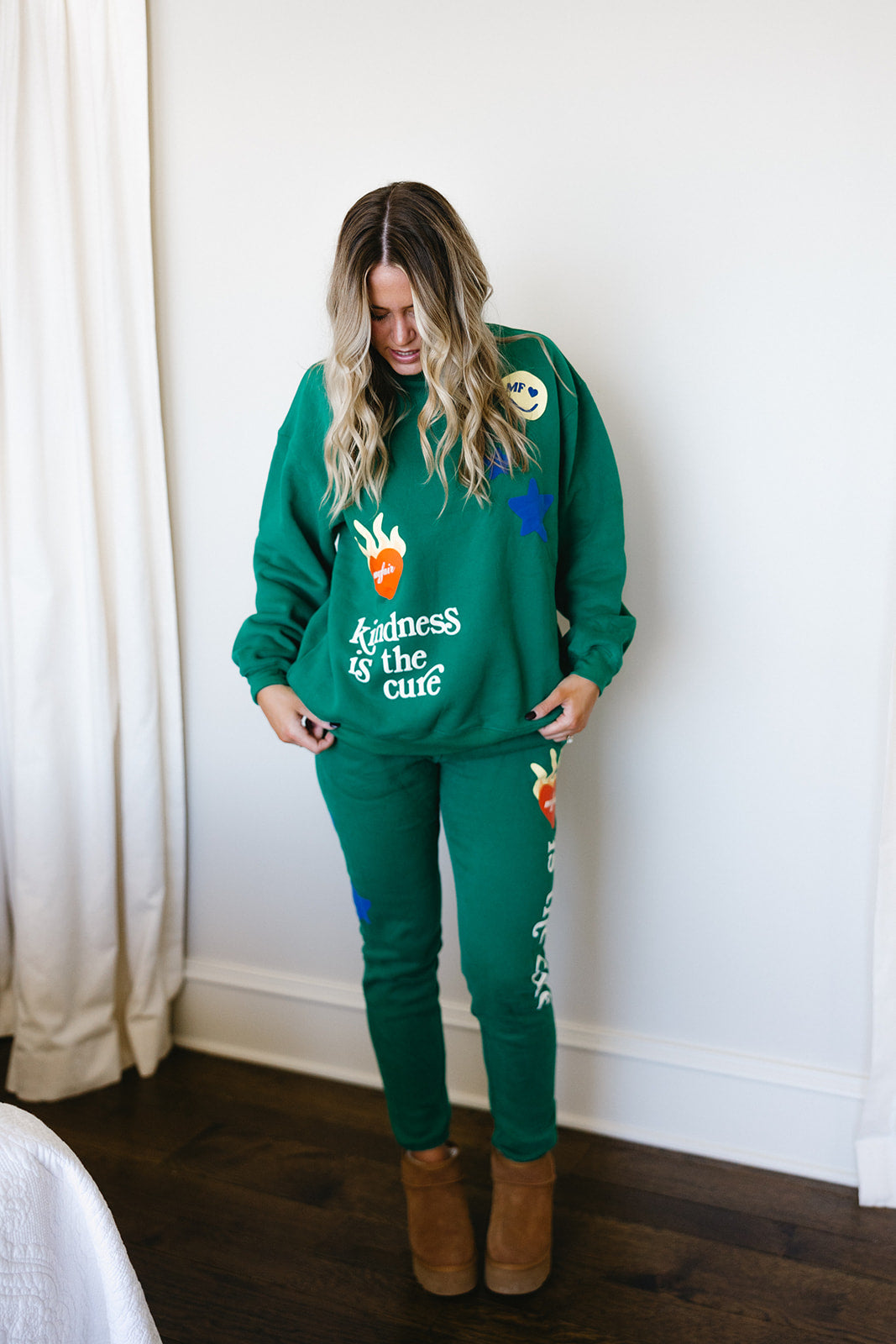 Premium Kindness Is The Cure Fleece Crewneck - Green