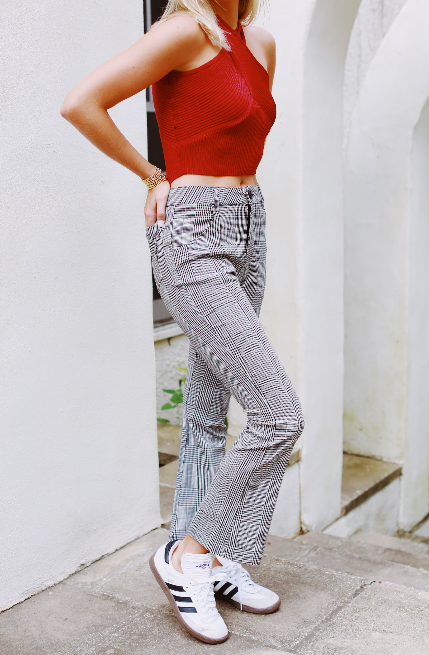 Premium Cross It Up Cropped Top - Wine
