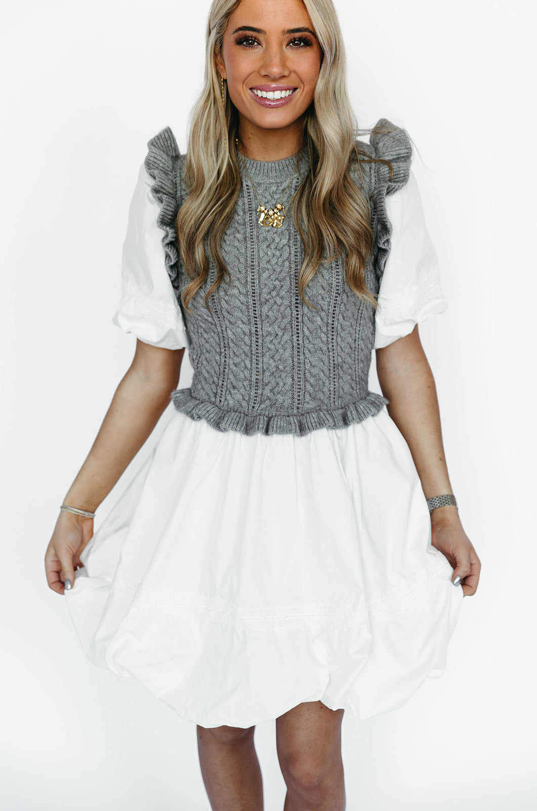 Premium Sam Mini Dress - Heather Grey | Ultimate Cozy Style