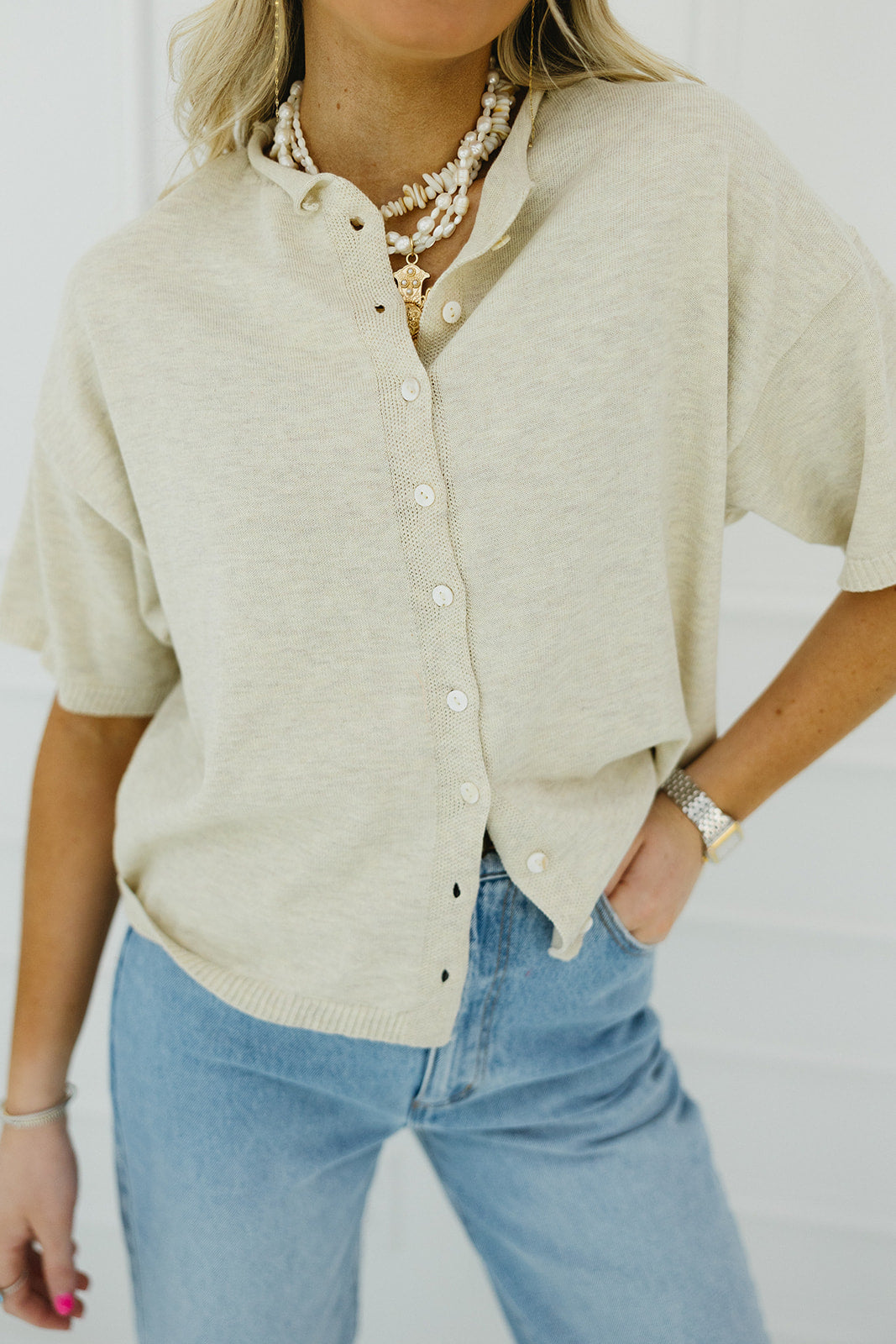 Premium Brantley Knit Top - Oatmeal | Ultimate Comfort & Style