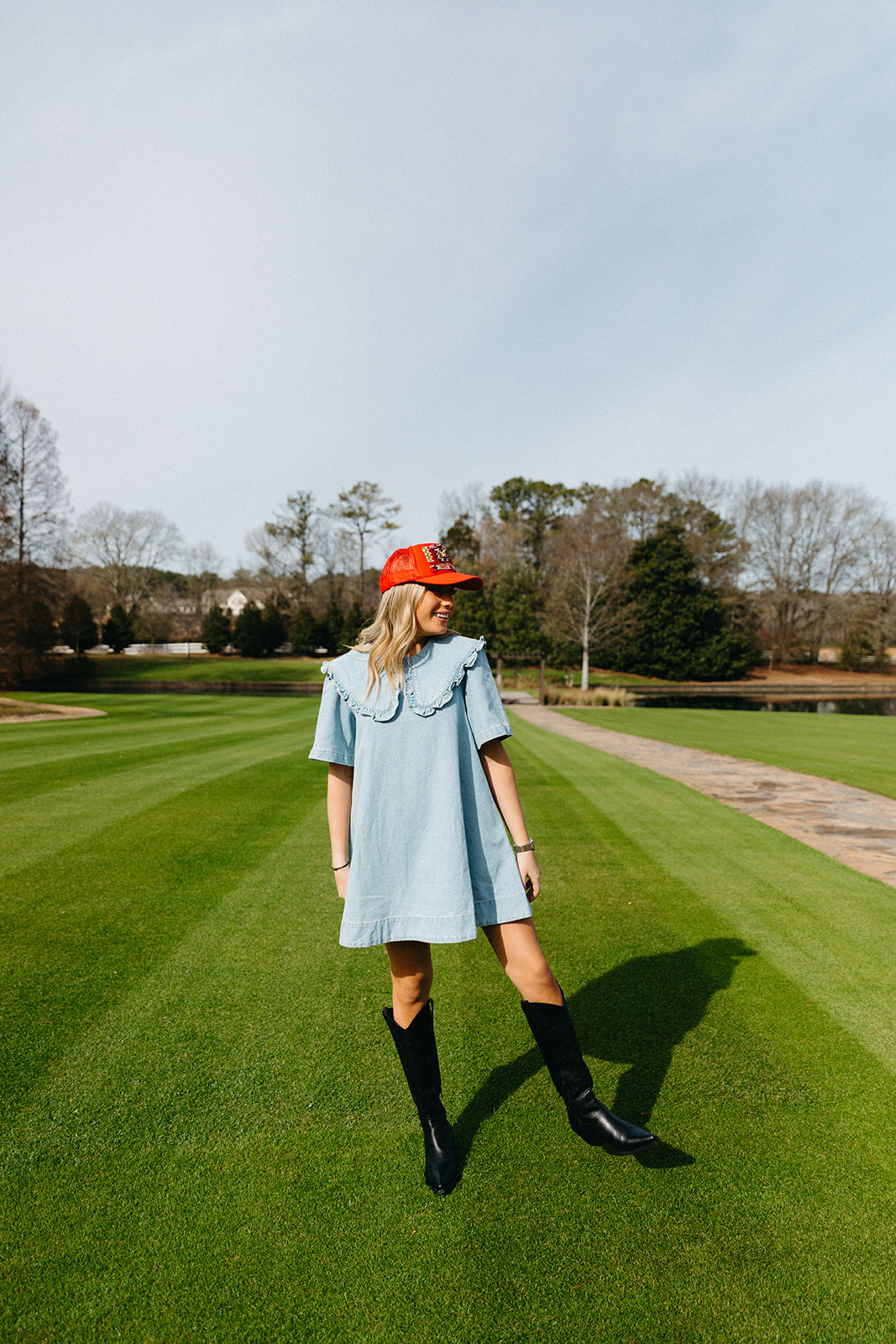 Ultimate Bale Denim Mini Dress - Light Denim