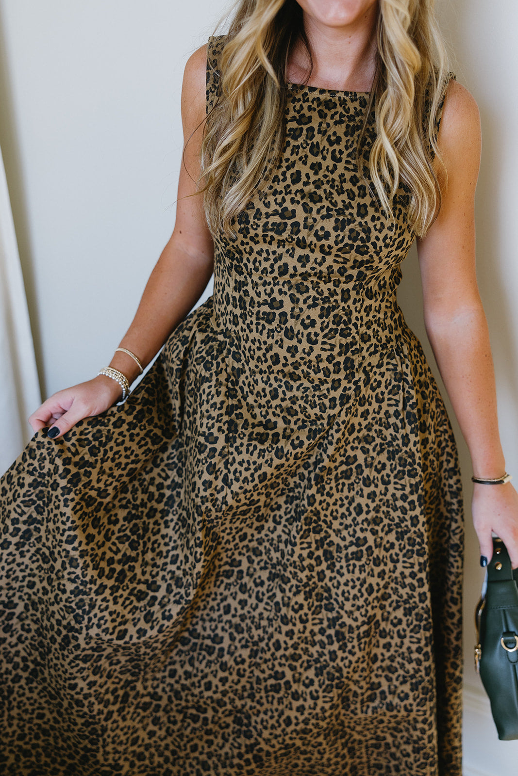 Premium Leopard Print Midi Dress - Brett Collection