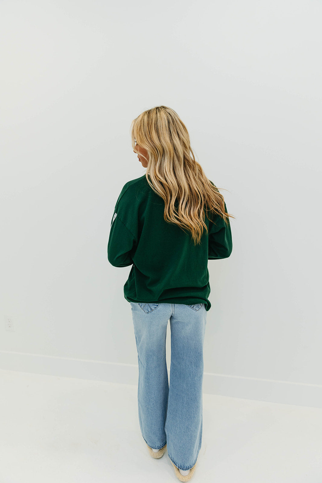 Premium Bonjour! Rugby Long Sleeve - Vintage Green