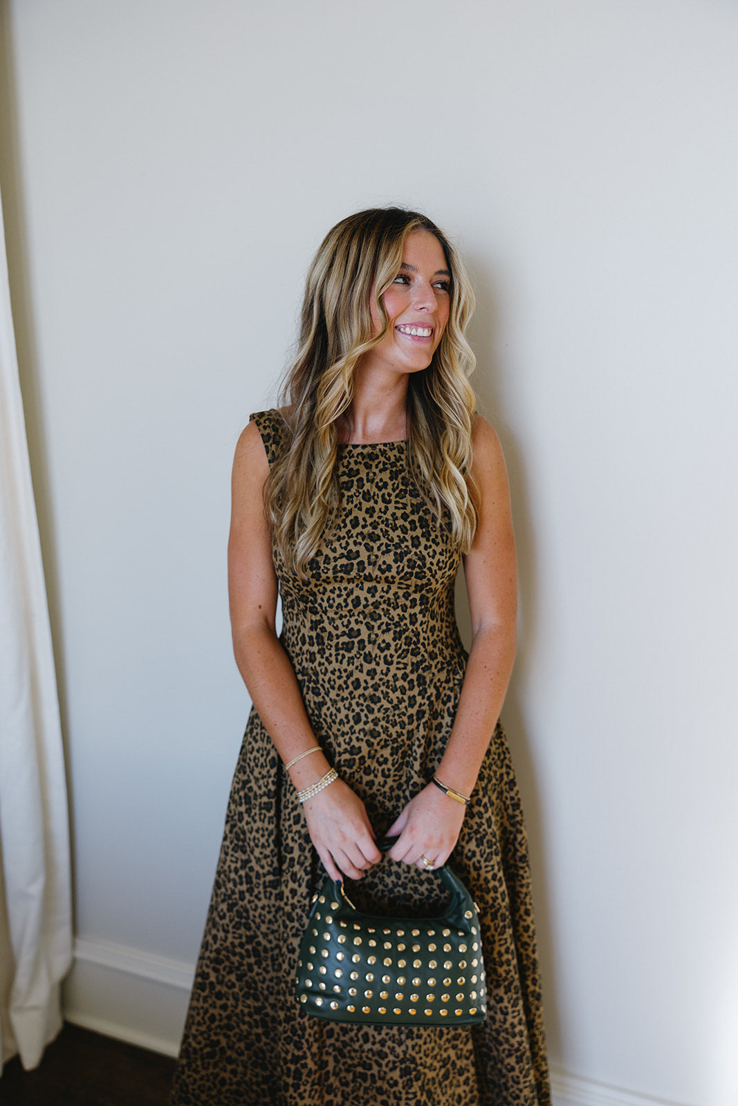 Premium Leopard Print Midi Dress - Brett Collection