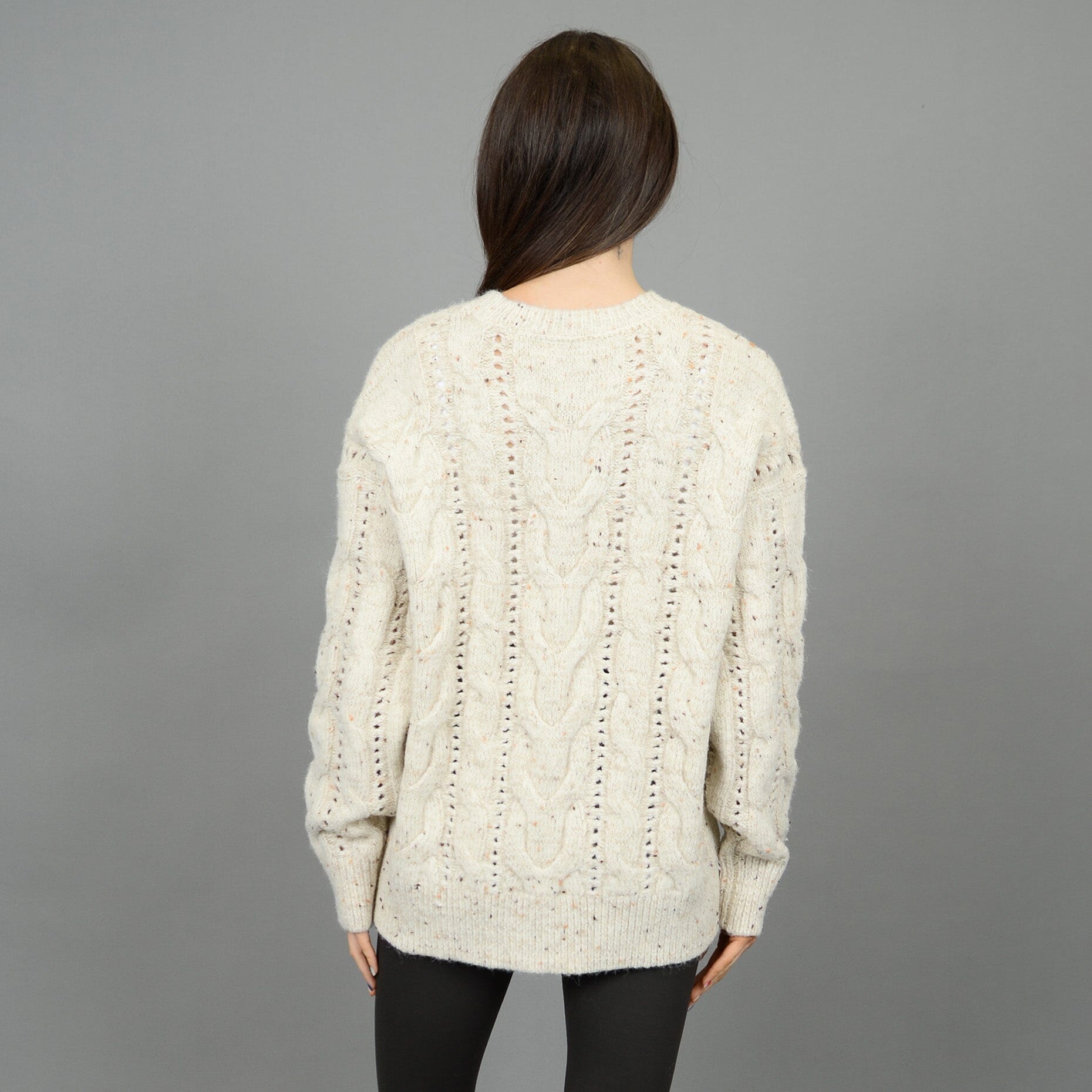 Premium Speckled Cable Knit Sweater - Ultimate Winter Comfort