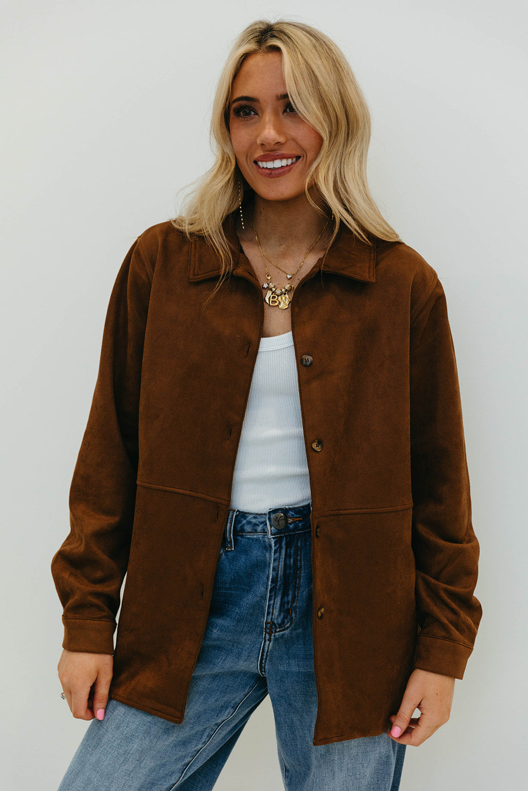 Premium Retha Button Down Shirt - Mocha | Ultimate Style Upgrade