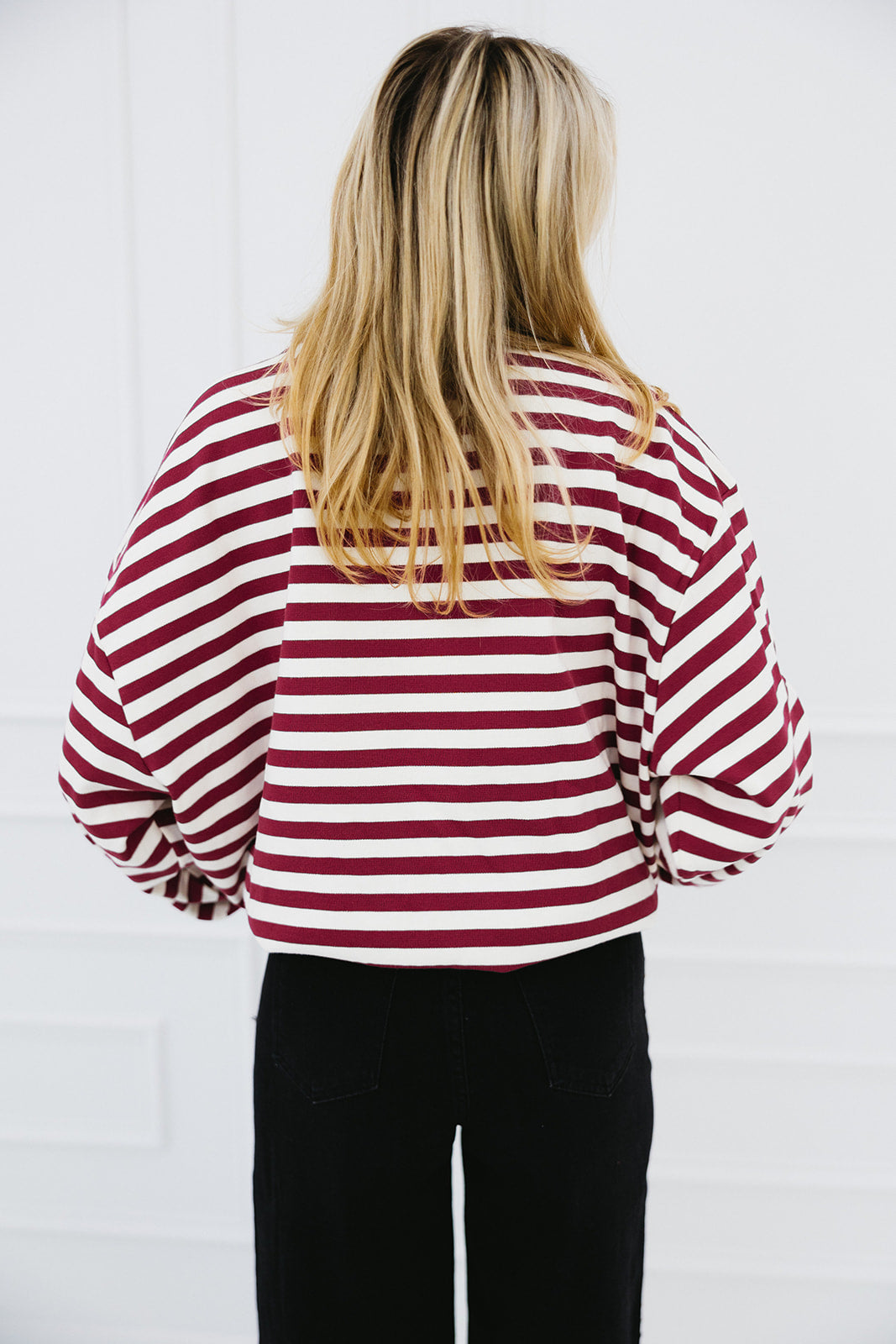 Premium Hanleigh Stripe Top - Vibrant Magenta
