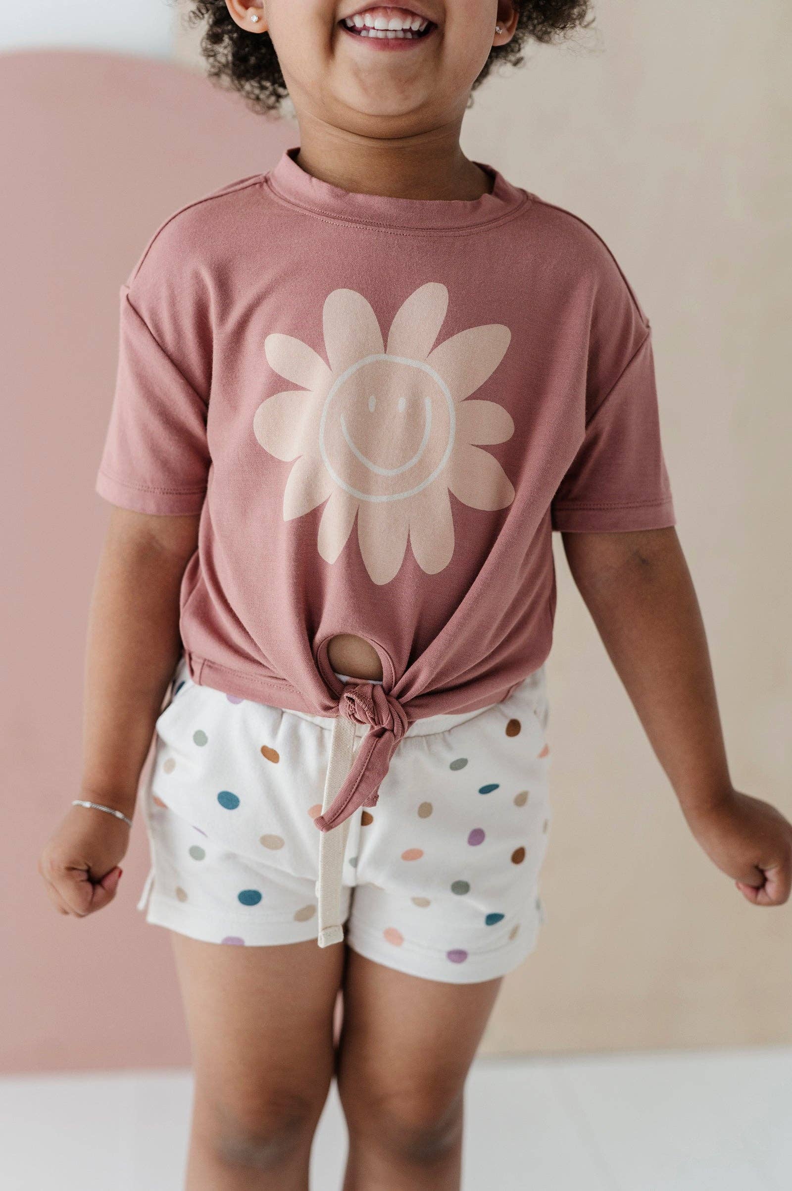 Ultimate Retro Smiley Tie Front Shirt - Premium Bamboo Jersey