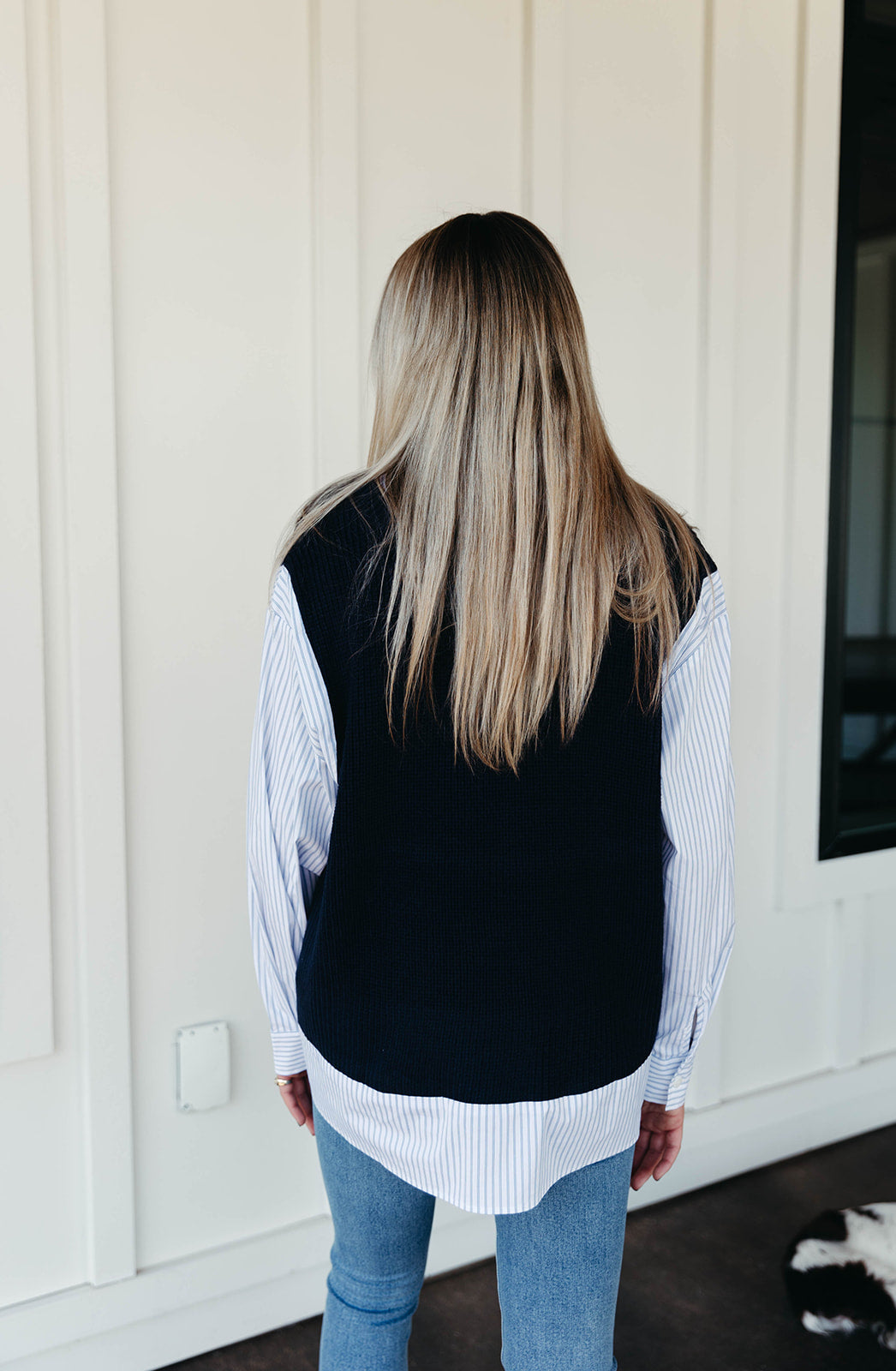 Premium Layered Sweater Vest - Navy